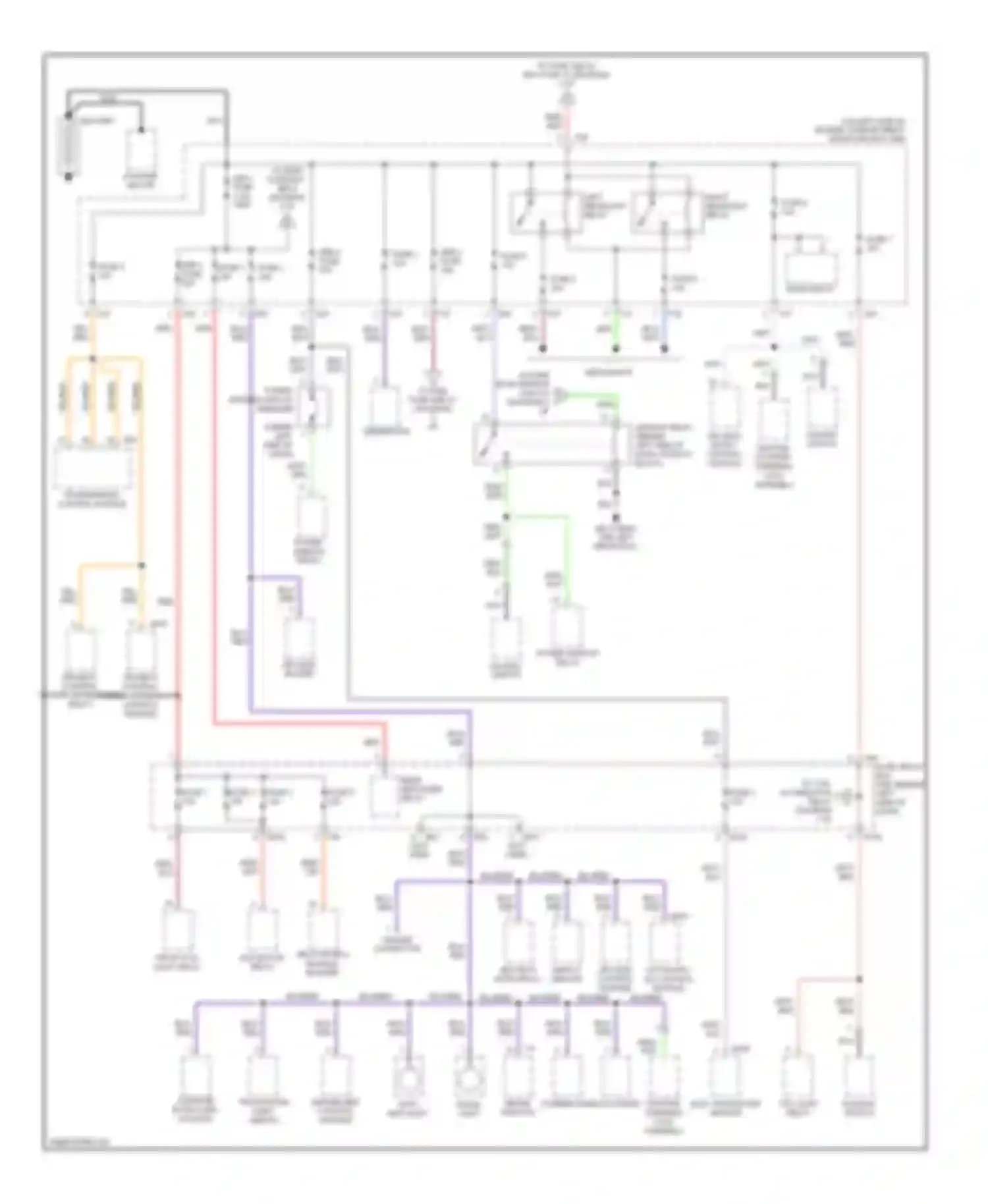Impreza Subaru GD/GC/GG facelift 2 (2005-2007): Power distribution circuit (1 of 4)