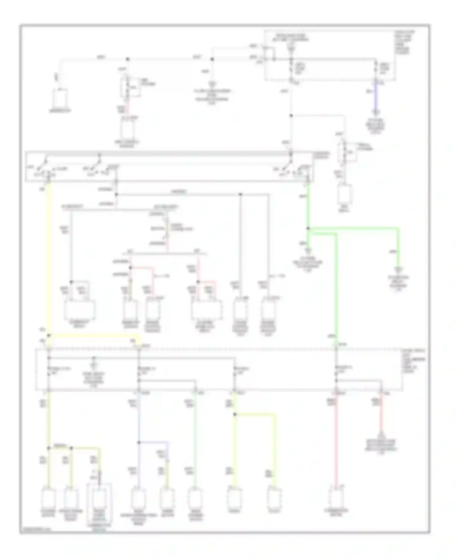 Impreza Subaru GD/GC/GG facelift (2002-2005): Power distribution circuit (2 of 4)