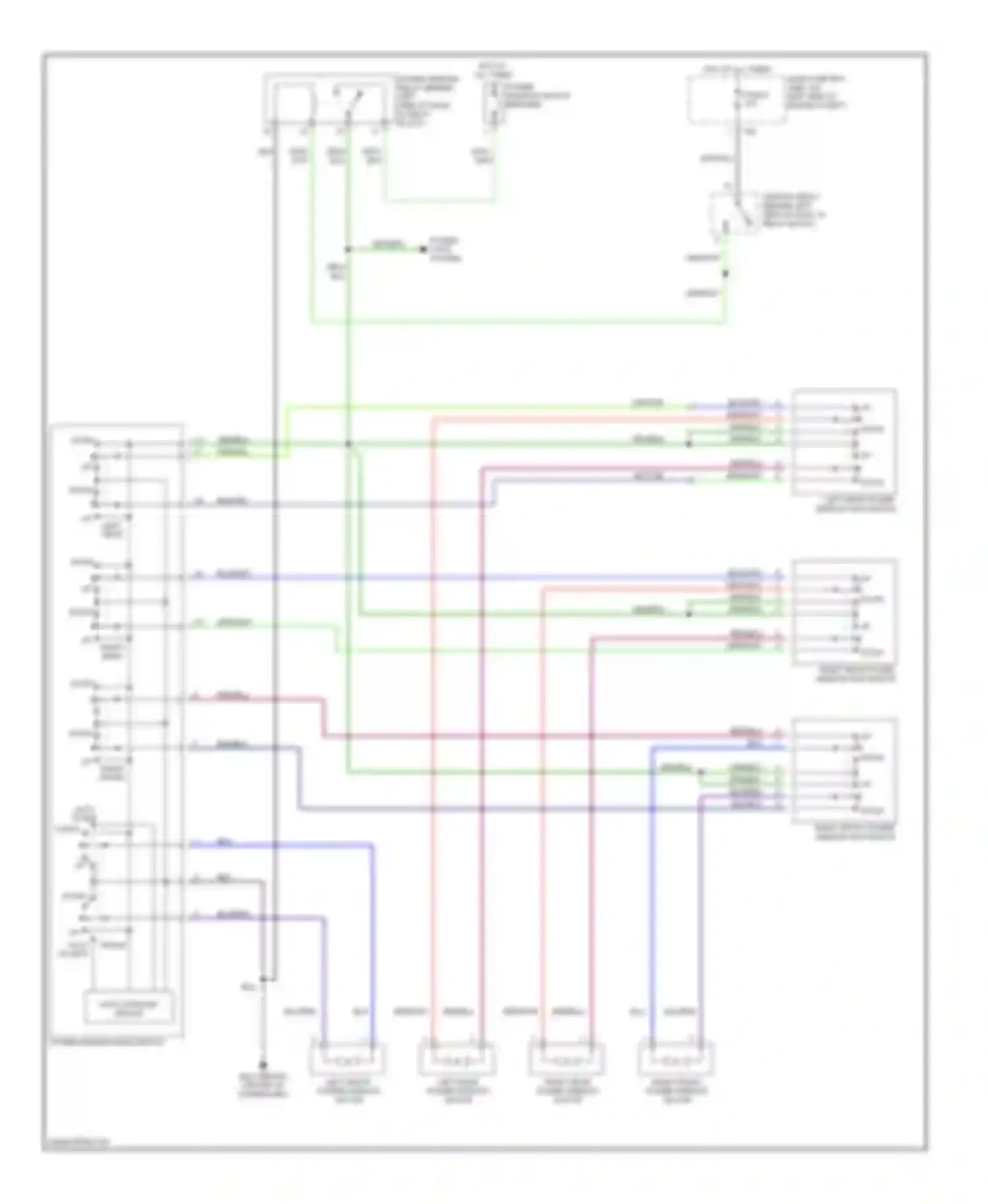Wiring diagram left front power window motor for Subaru Impreza GD/GC/GG facelift (2002-2005) (1 of 1)