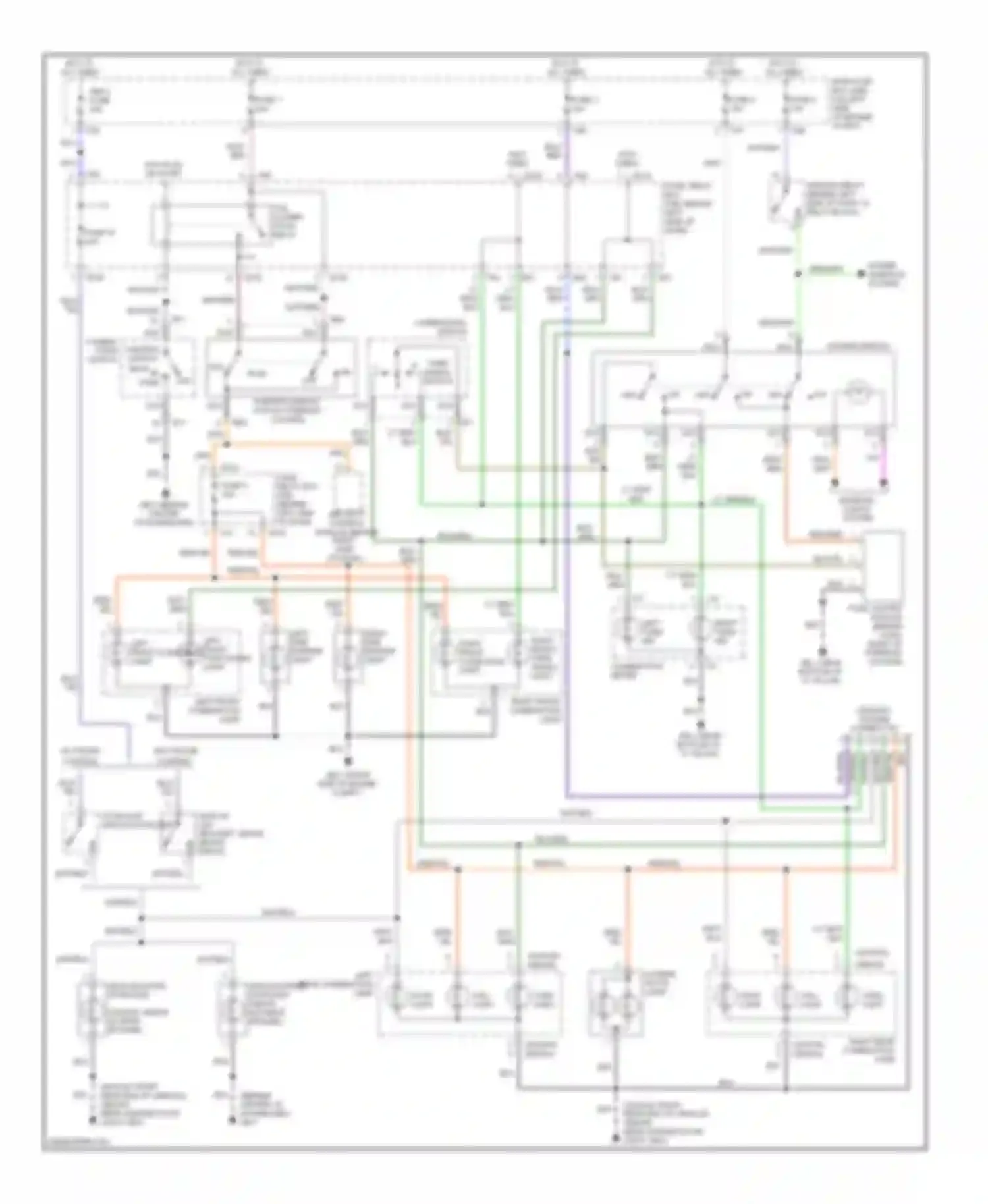 Wiring diagram power windows system for Subaru Impreza GD/GC/GG facelift (2002-2005) (1 of 1)