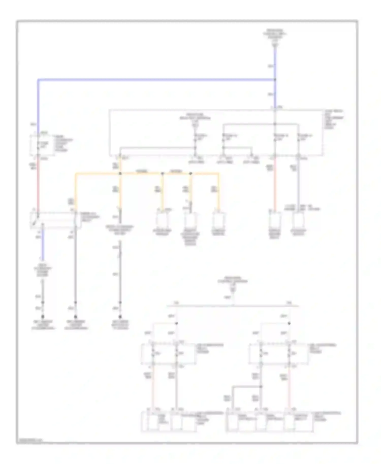 Wiring diagram remote controlled rearview mirror switch for Subaru Impreza GD/GC/GG facelift (2002-2005) (2 of 2)