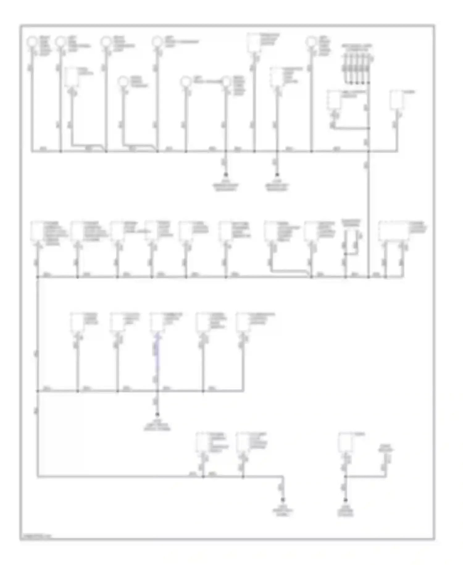 Impreza Subaru GD/GC/GG (2000-2002): Ground distribution circuit (1 of 3)