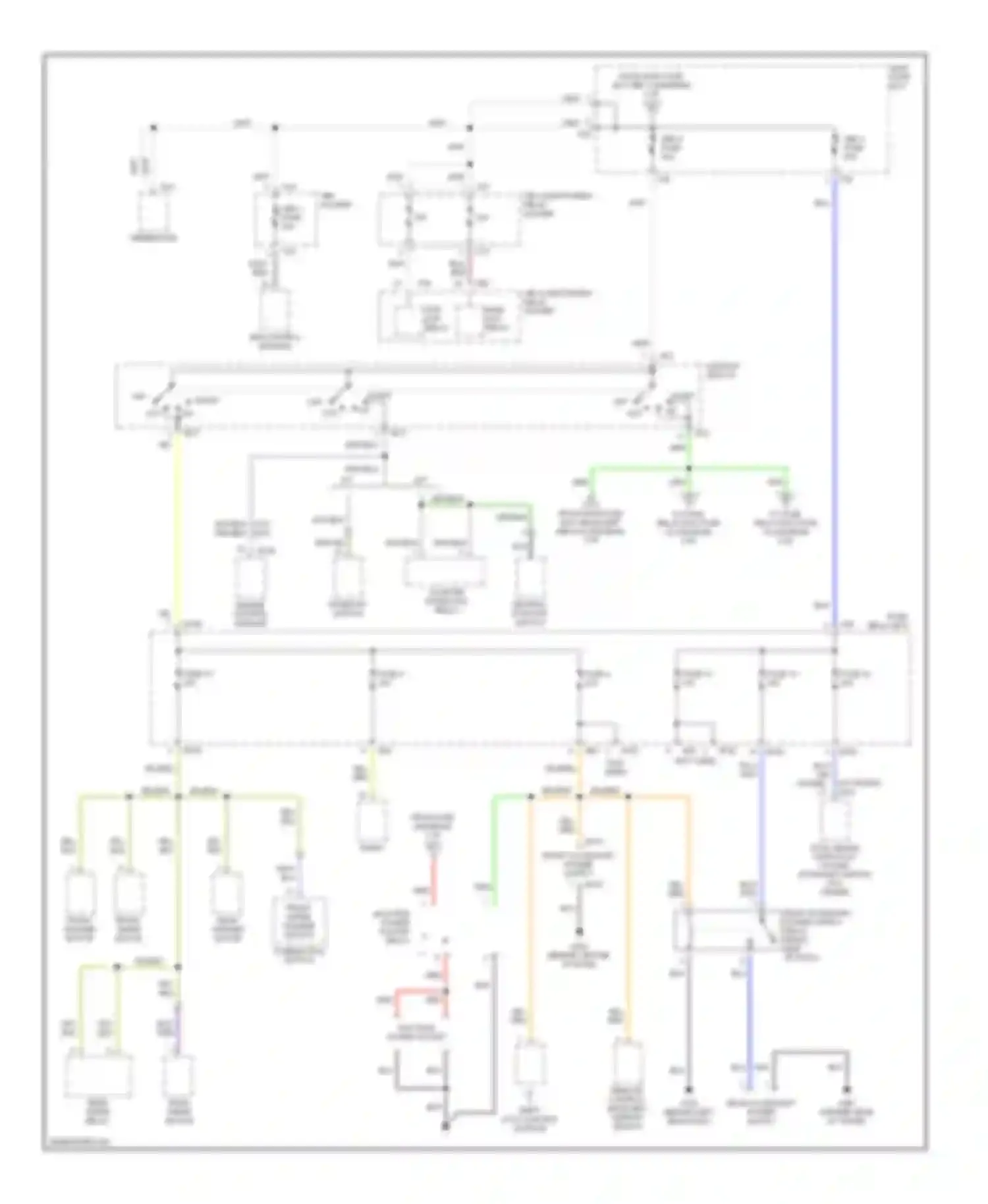 Impreza Subaru GD/GC/GG (2000-2002): Power distribution circuit (2 of 4)