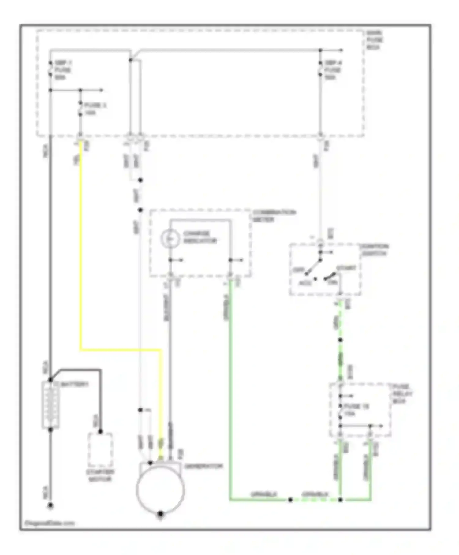 Impreza Subaru GD/GC/GG (2000-2002): Charging circuit