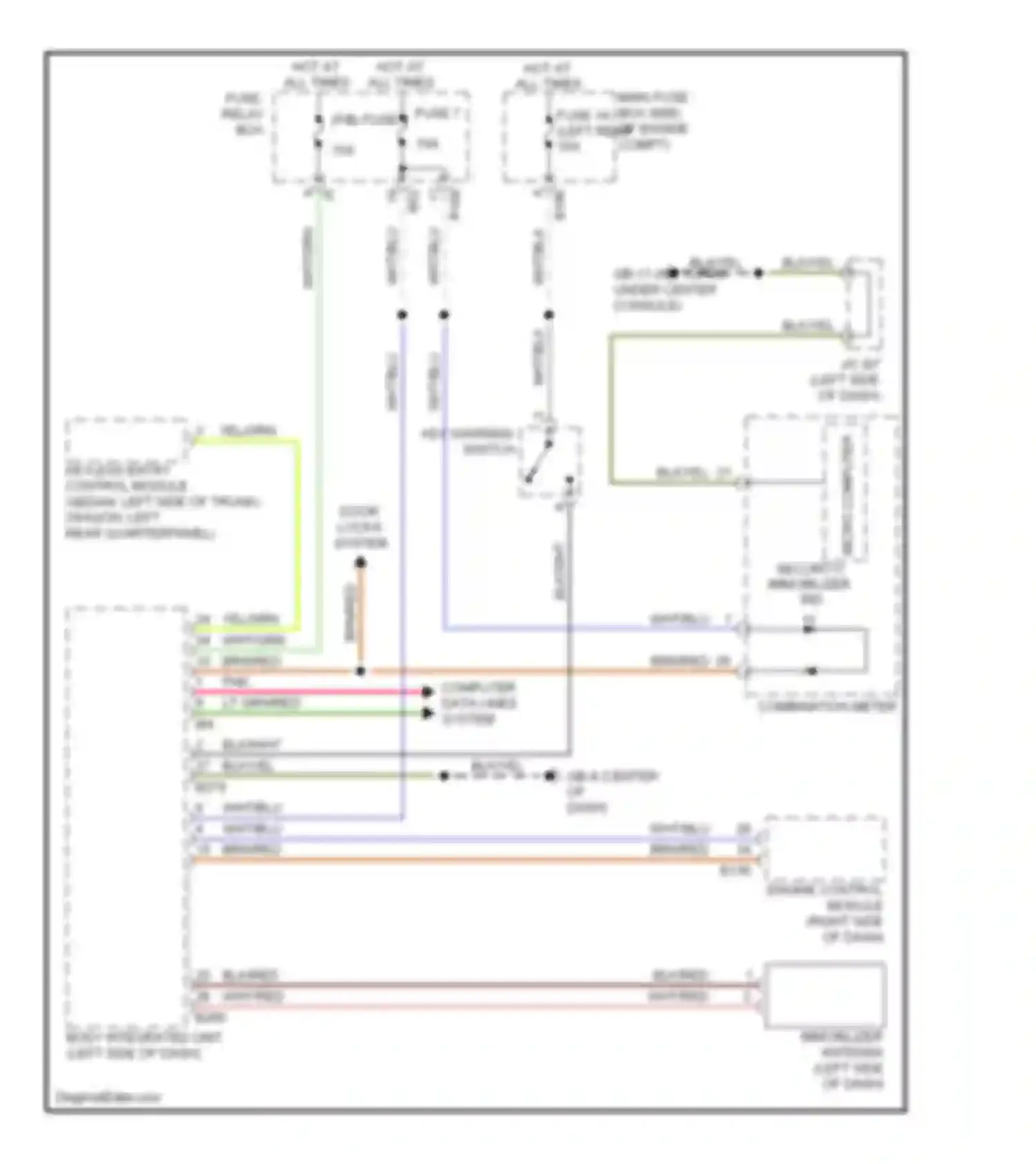Impreza Subaru GH (2007-2011): Immobilizer circuit