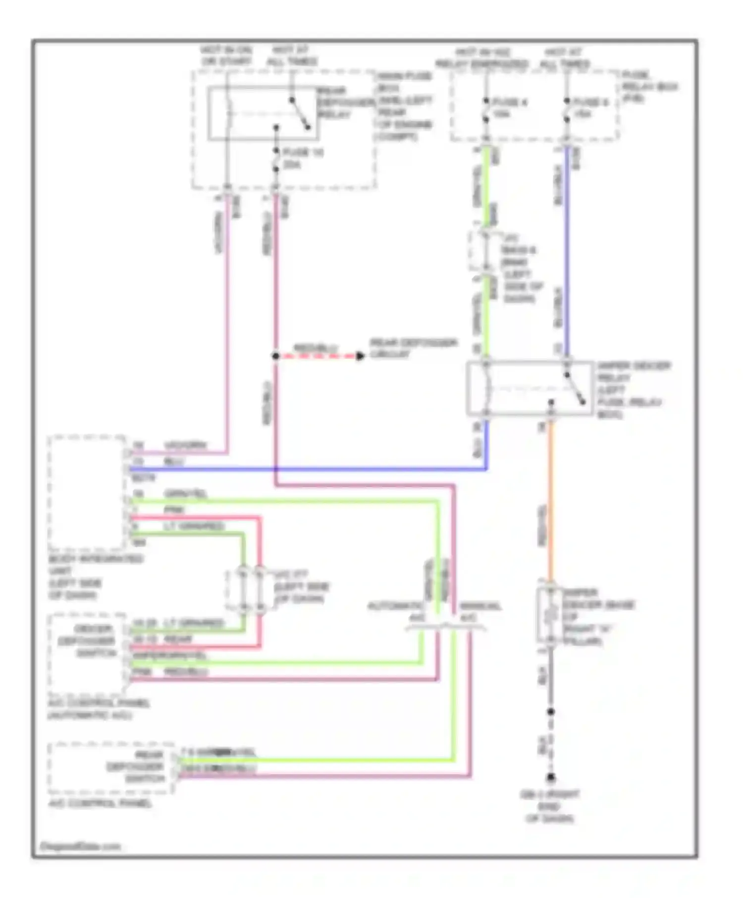 Impreza Subaru GH (2007-2011): Wiper deicer circuit