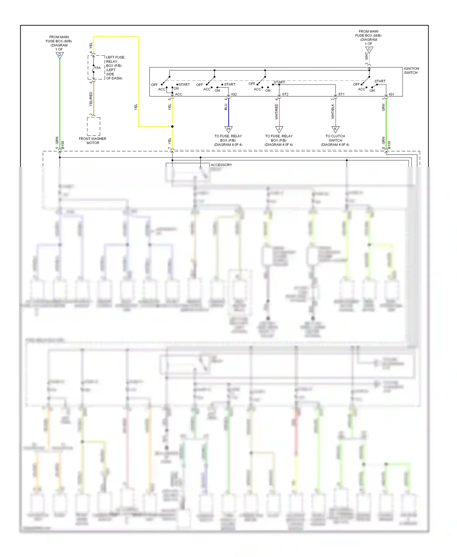 Subaru Impreza GH (2007-2011) a/c control panel (automatic a/c) wiring diagram  (1 of 3)