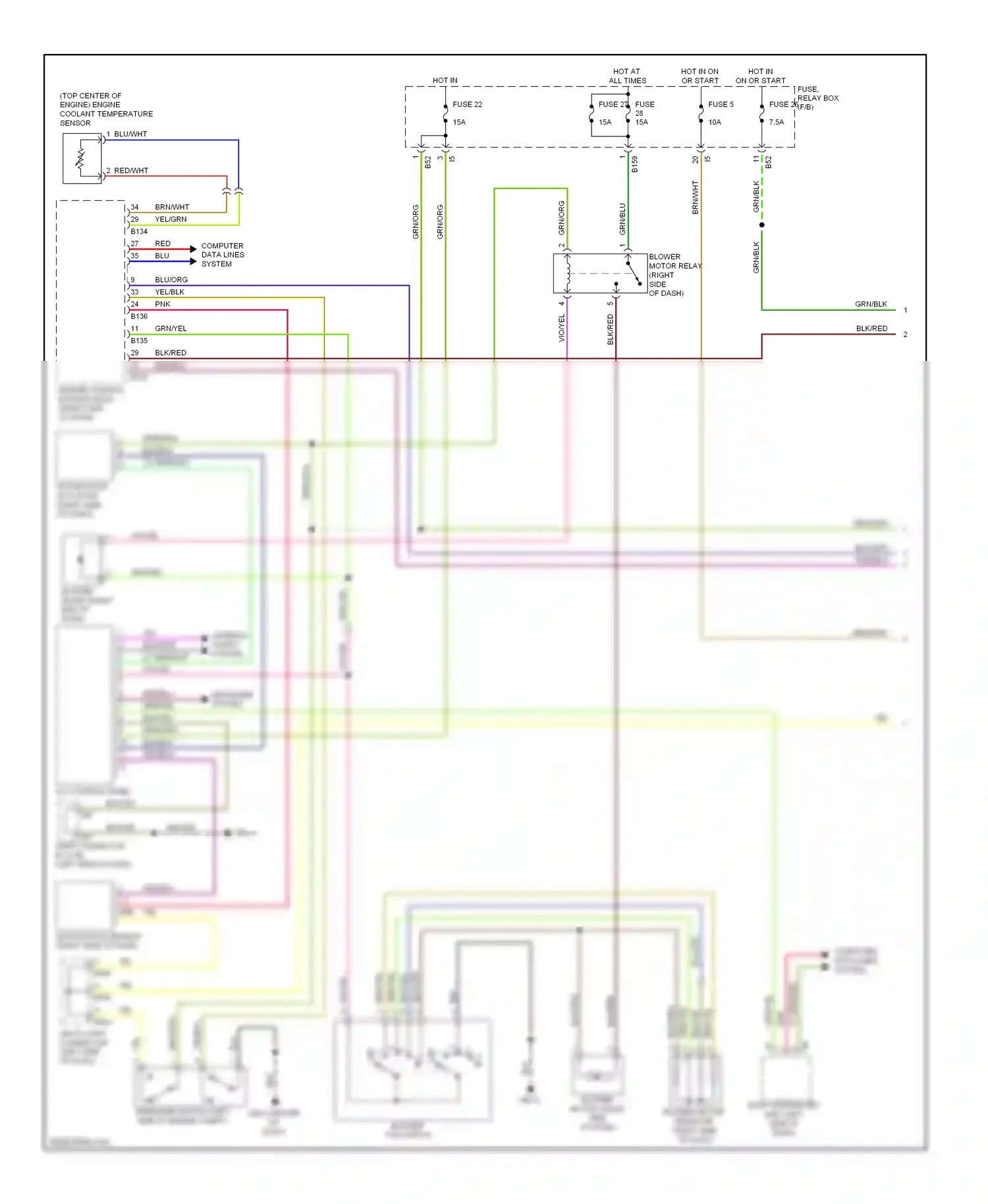 Subaru Impreza GH (2007-2011) a/c control panel wiring diagram  (6 of 9)