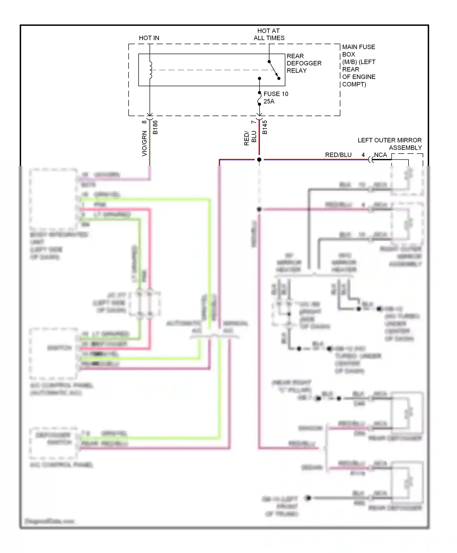 Subaru Impreza GH (2007-2011) a/c control panel wiring diagram  (8 of 9)