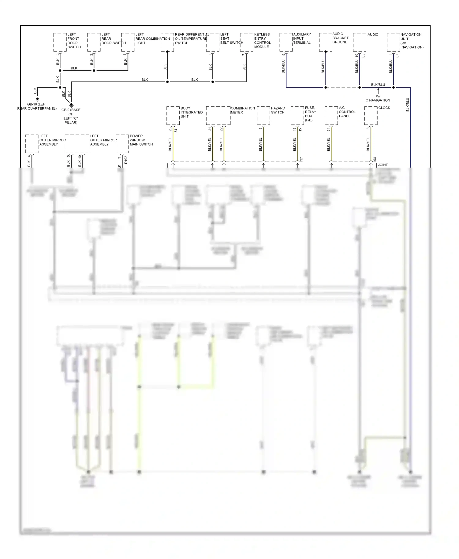 Subaru Impreza GH (2007-2011) a/c control panel wiring diagram  (4 of 9)