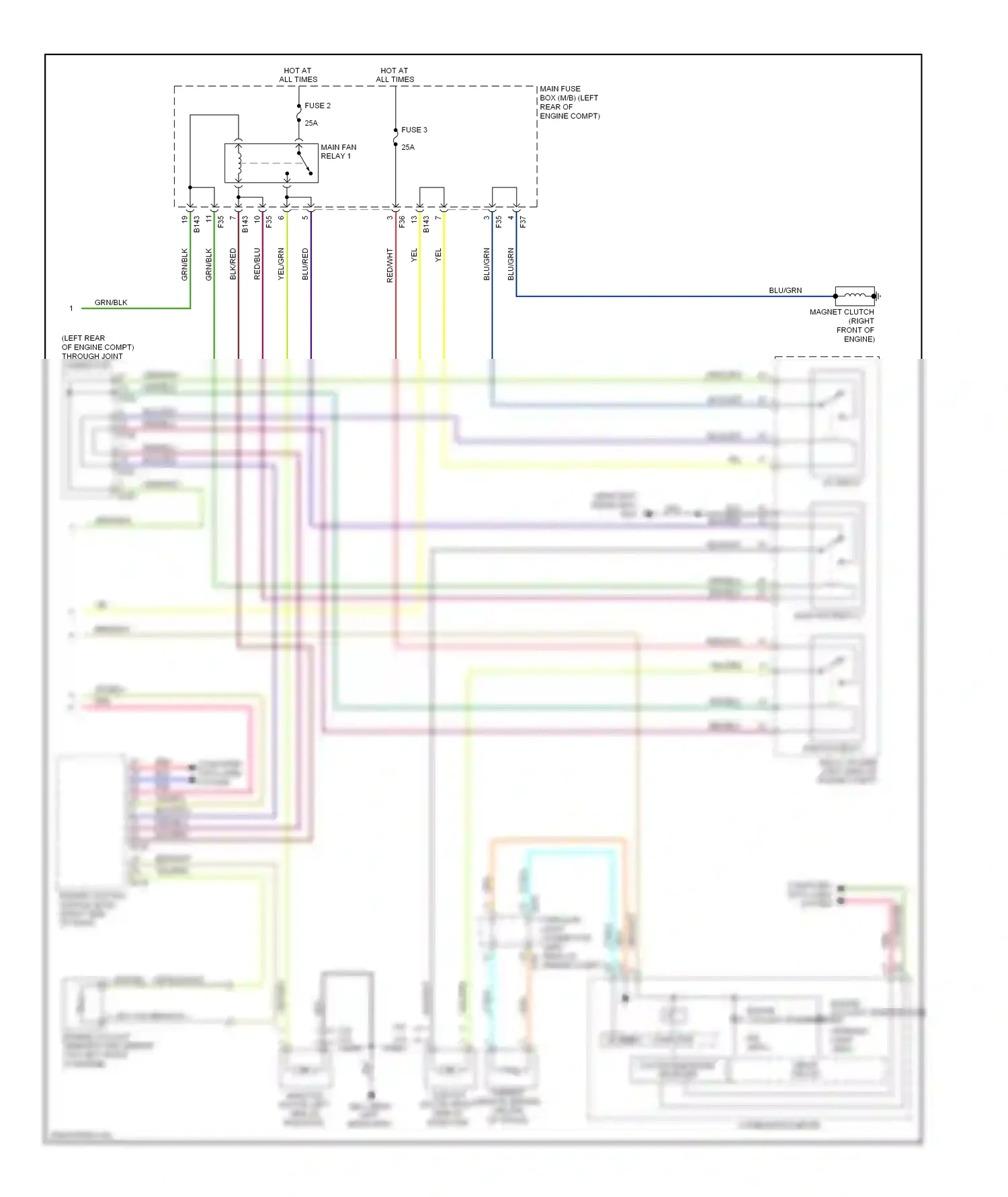 Subaru Impreza GH (2007-2011) combination meter wiring diagram  (3 of 28)