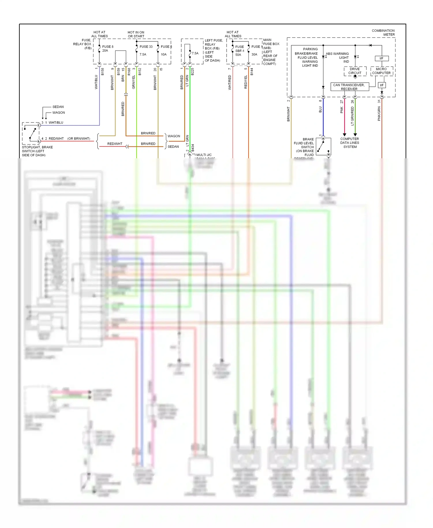 Subaru Impreza GH (2007-2011) computer data lines system wiring diagram  (1 of 26)