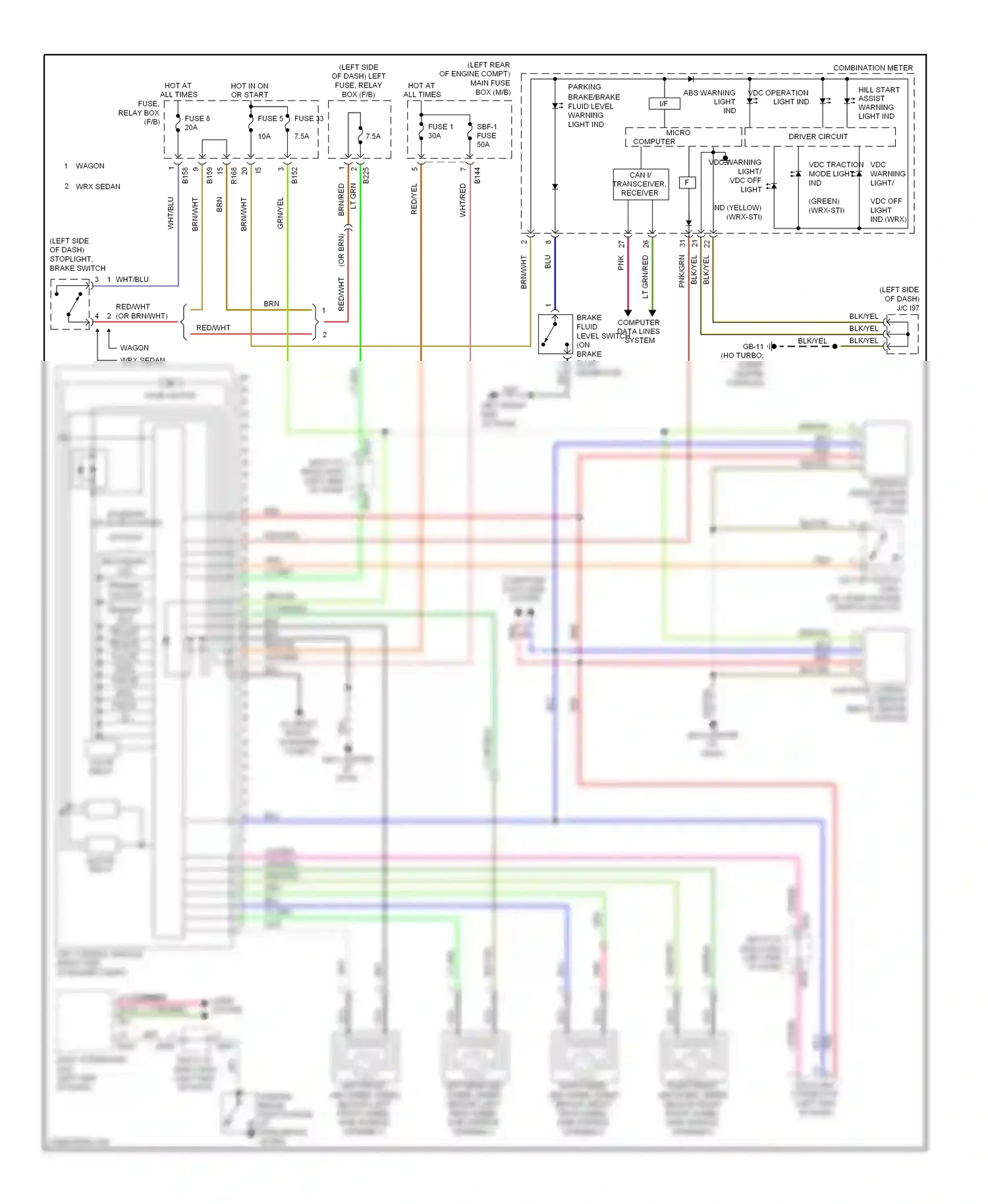 Subaru Impreza GH (2007-2011) computer data lines system wiring diagram  (2 of 26)