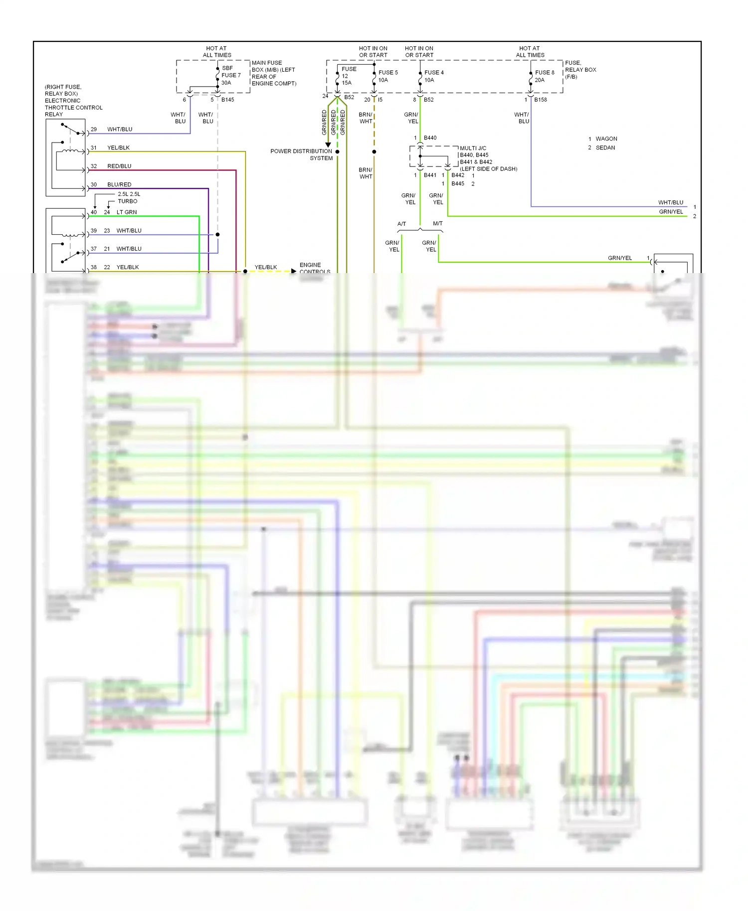 Subaru Impreza GH (2007-2011) engine controls system wiring diagram  (1 of 1)