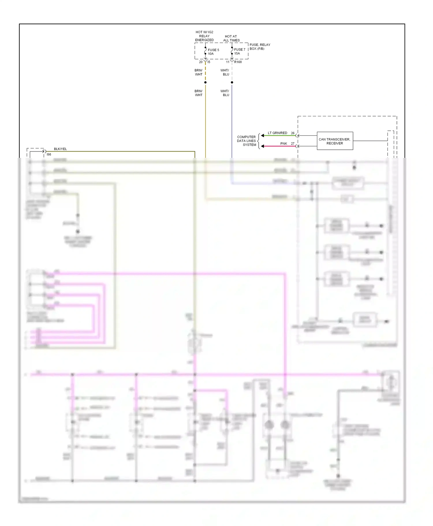 Subaru Impreza GH (2007-2011) microcomputer wiring diagram  (1 of 1)