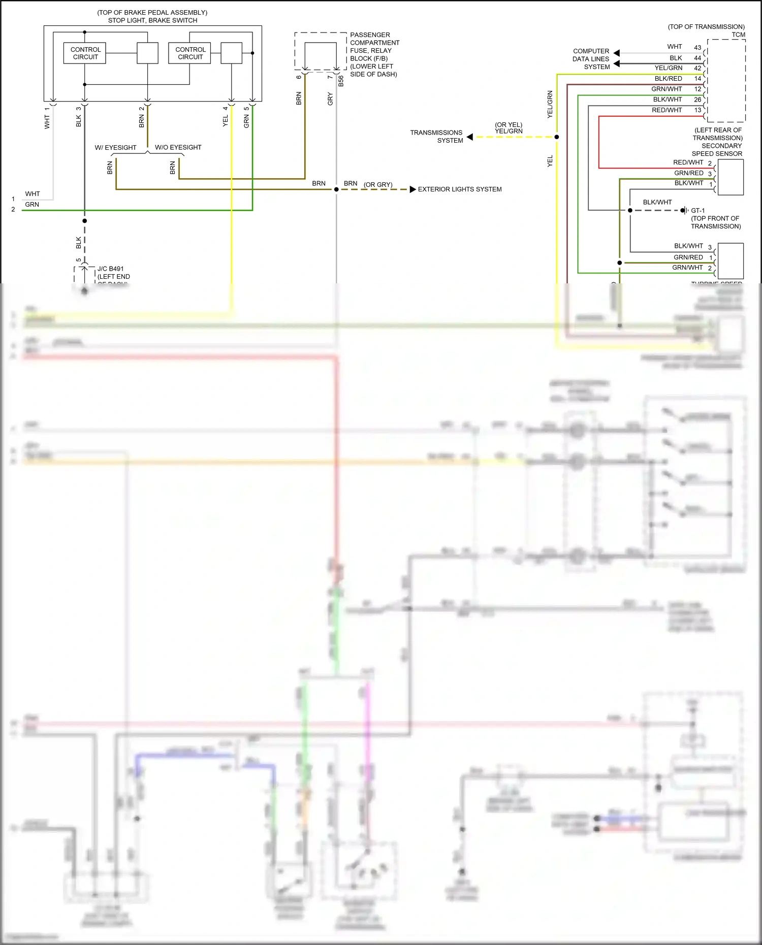 Subaru Impreza GK2 facelift (2019-2023) computer data lines system wiring diagram  (35 of 65)