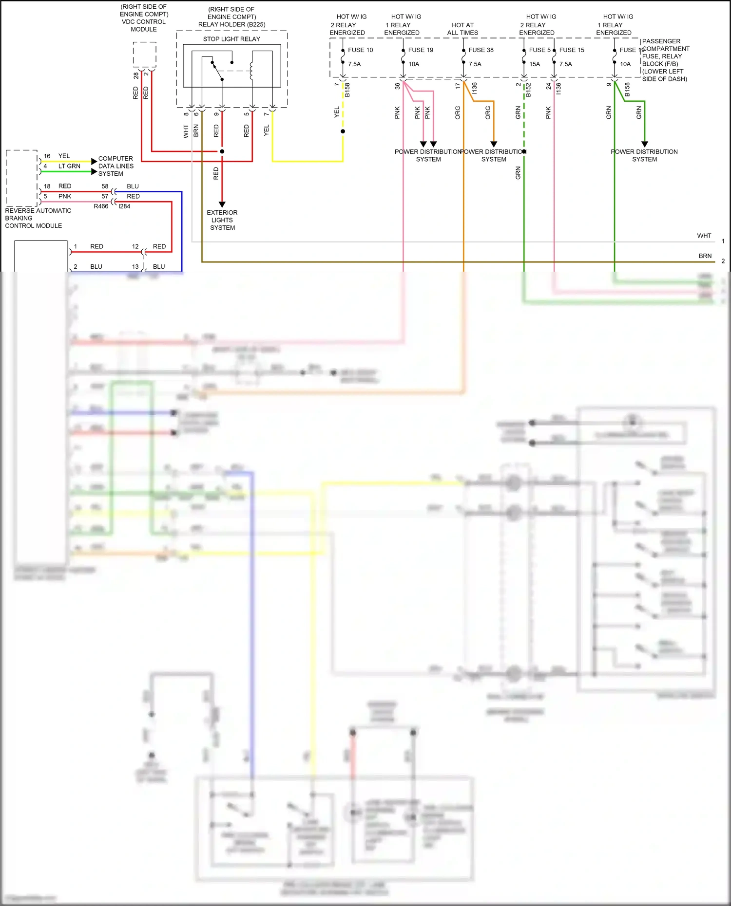 Subaru Impreza GK2 facelift (2019-2023) reverse automatic braking control module wiring diagram  (2 of 5)