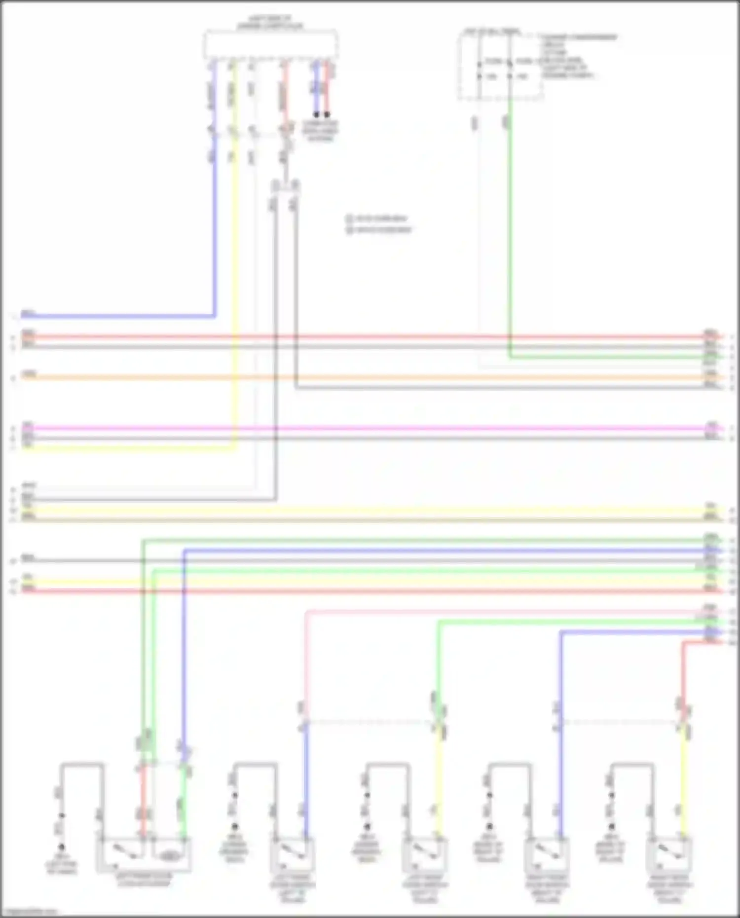 Car Wiring Diagrams for Impreza Subaru GK2 (2016-2019): Power door locks circuit, w/ keyless access system (2 of 5)