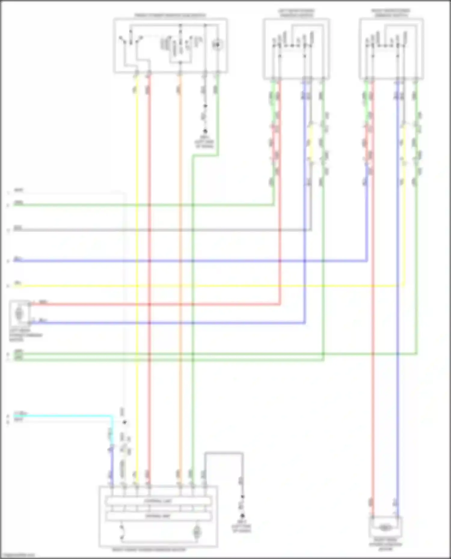 Wiring diagram front power window sub switch for Subaru Impreza GK2 (2016-2019) (2 of 2)