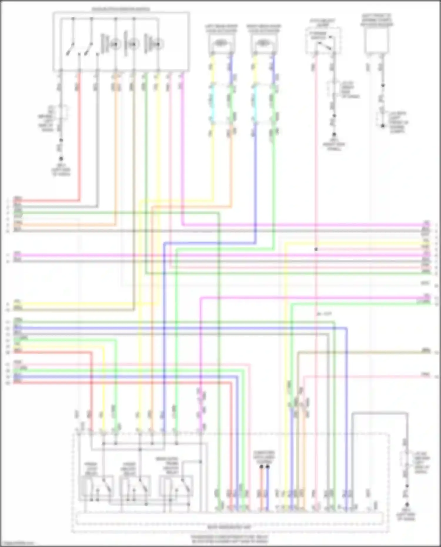 Wiring diagram front unlock relay for Subaru Impreza GK2 (2016-2019) (1 of 5)