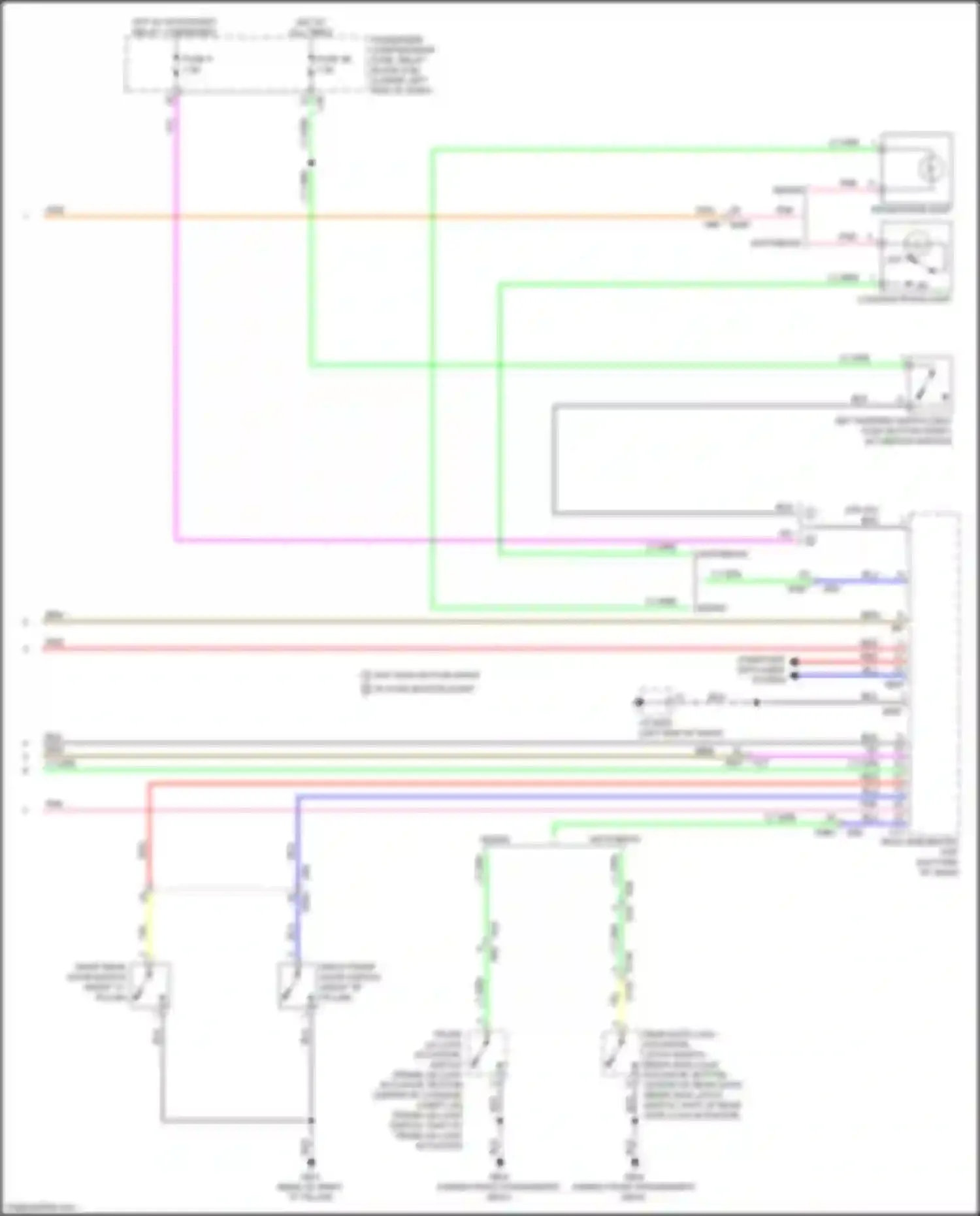 Wiring diagram w/o push button start w/ push button start for Subaru Impreza GK2 (2016-2019) (1 of 3)