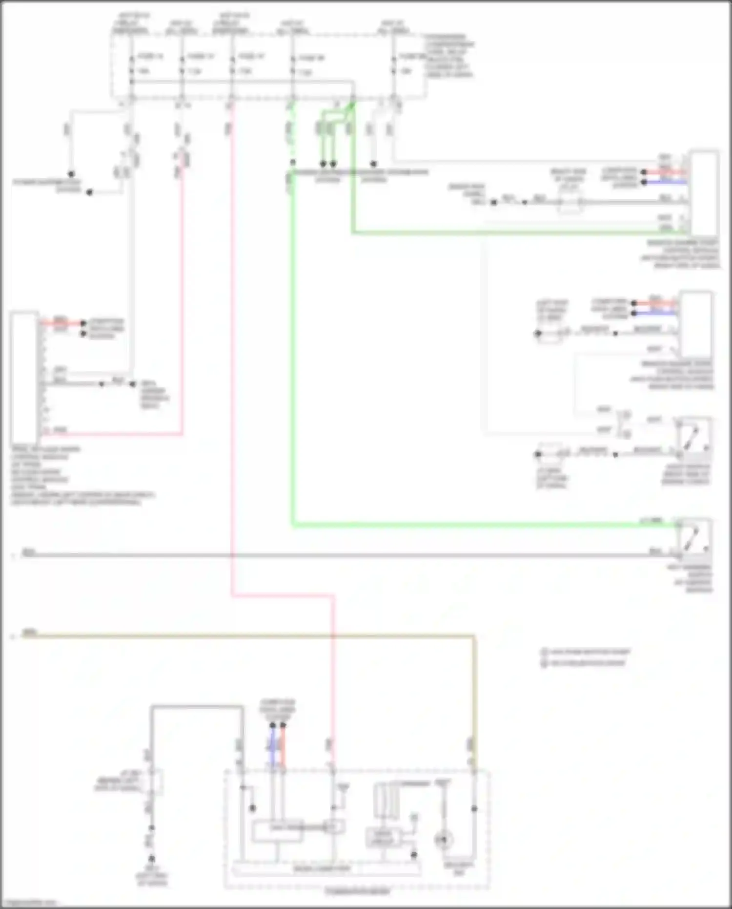 Wiring diagram w/o push button start w/ push button start for Subaru Impreza GK2 (2016-2019) (2 of 3)