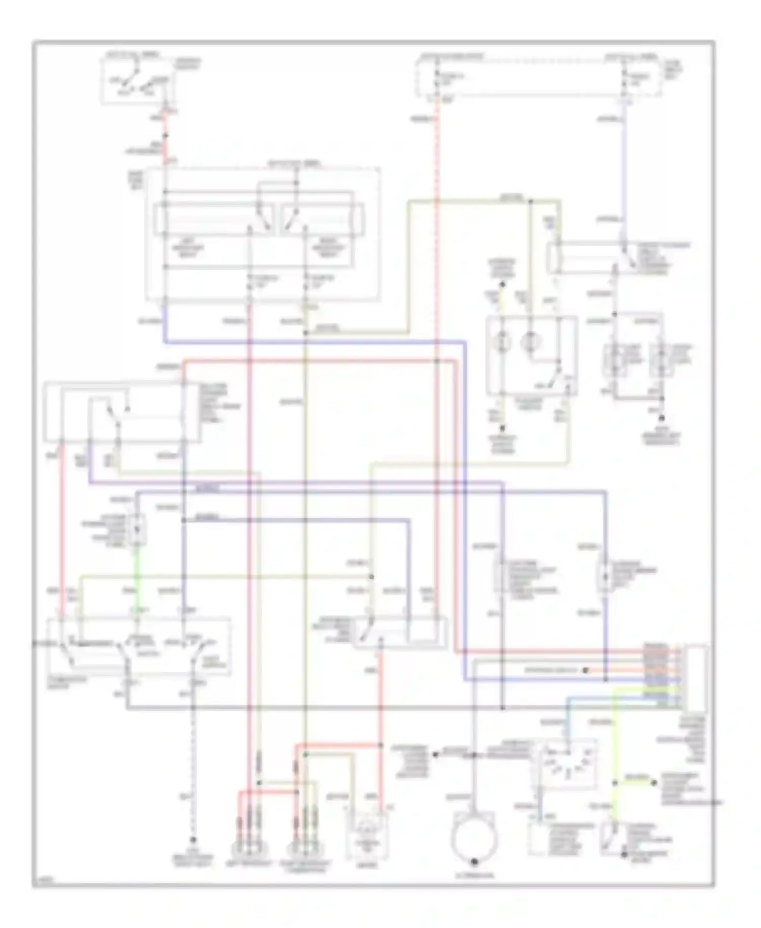 Legacy Subaru BD/BG/BK (1993-1999): Headlight circuit, with drl