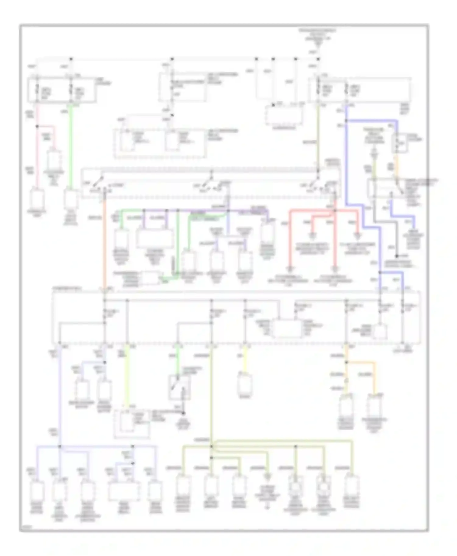 Legacy Subaru BD/BG/BK (1993-1999): Power distribution circuit (2 of 3)