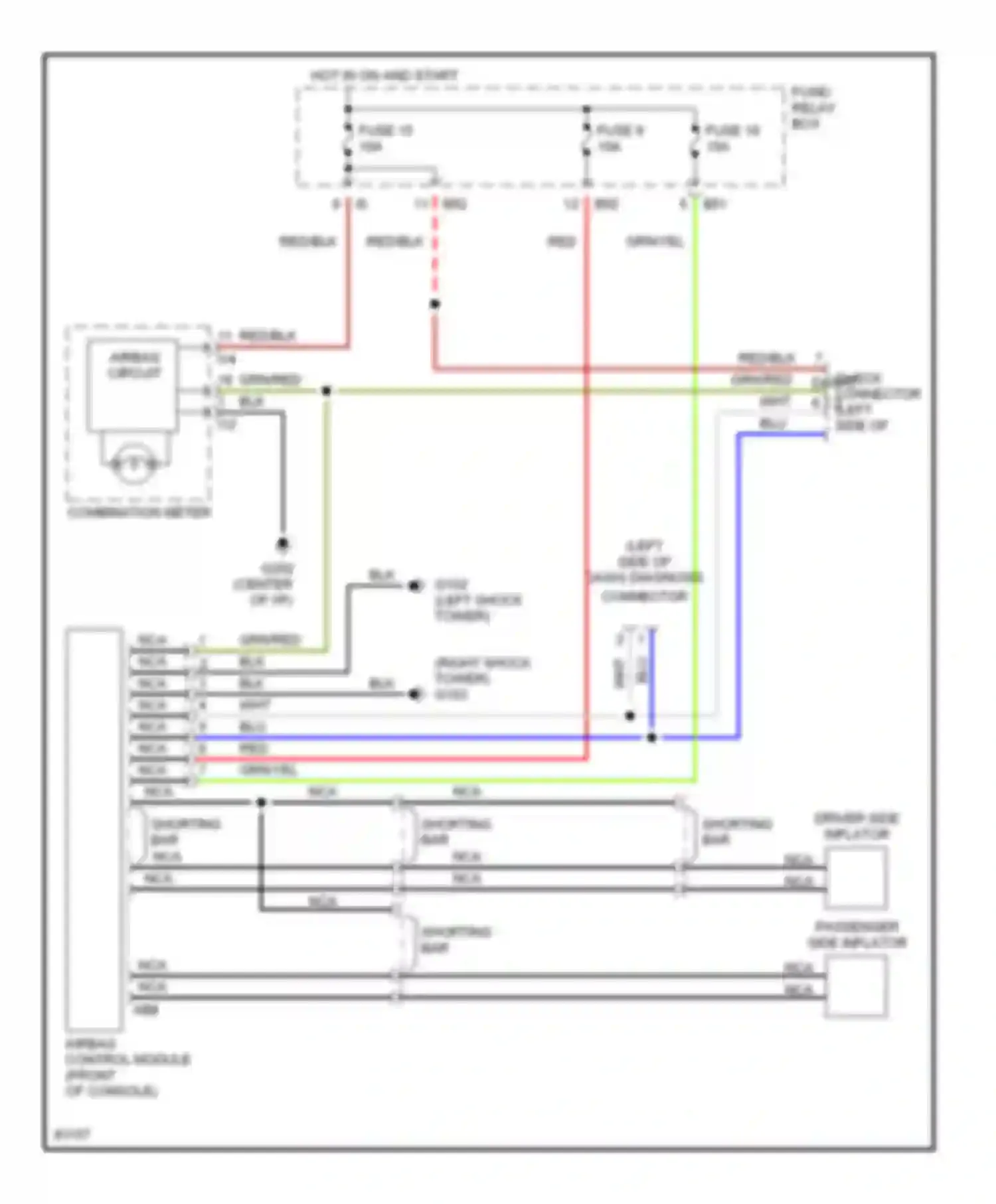 Legacy Subaru BD/BG/BK (1993-1999): Supplemental restraint circuit