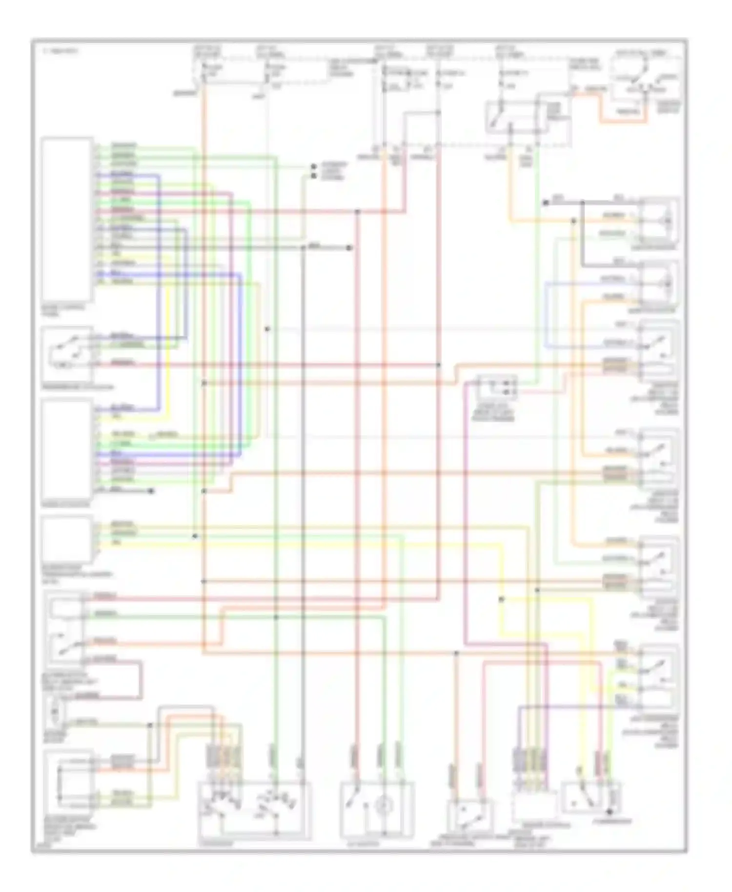 Wiring diagram a/c switch for Subaru Legacy BD/BG/BK (1993-1999) (1 of 2)
