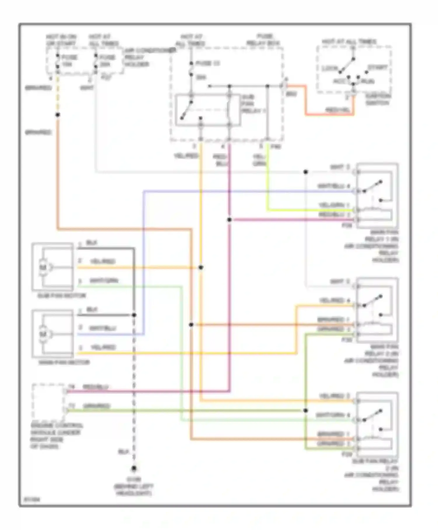Wiring diagram fuse 13 for Subaru Legacy BD/BG/BK (1993-1999) (2 of 3)