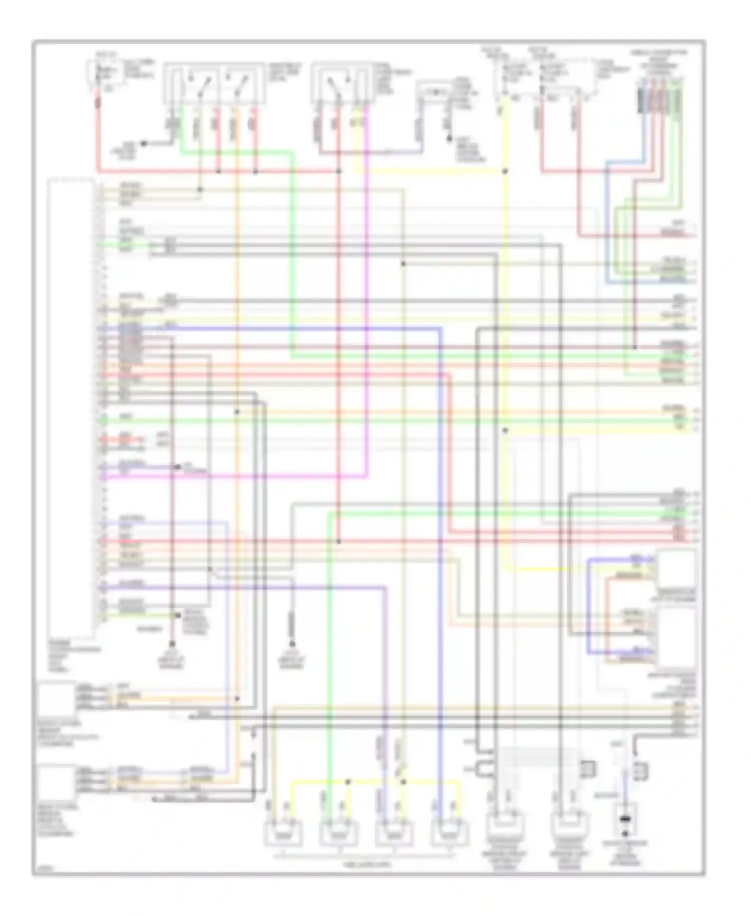 Wiring diagram hot in run or start fuse 16 for Subaru Legacy BD/BG/BK (1993-1999) (2 of 2)