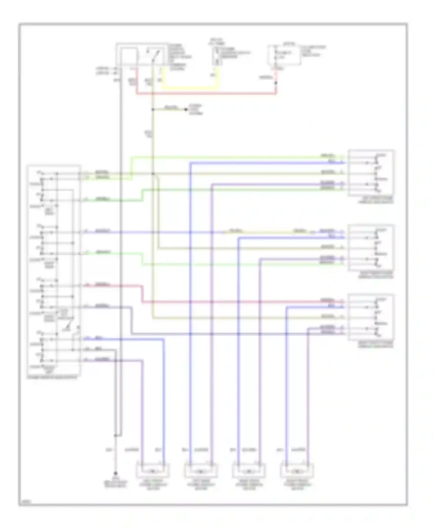 Wiring diagram power tops system for Subaru Legacy BD/BG/BK (1993-1999) (1 of 1)