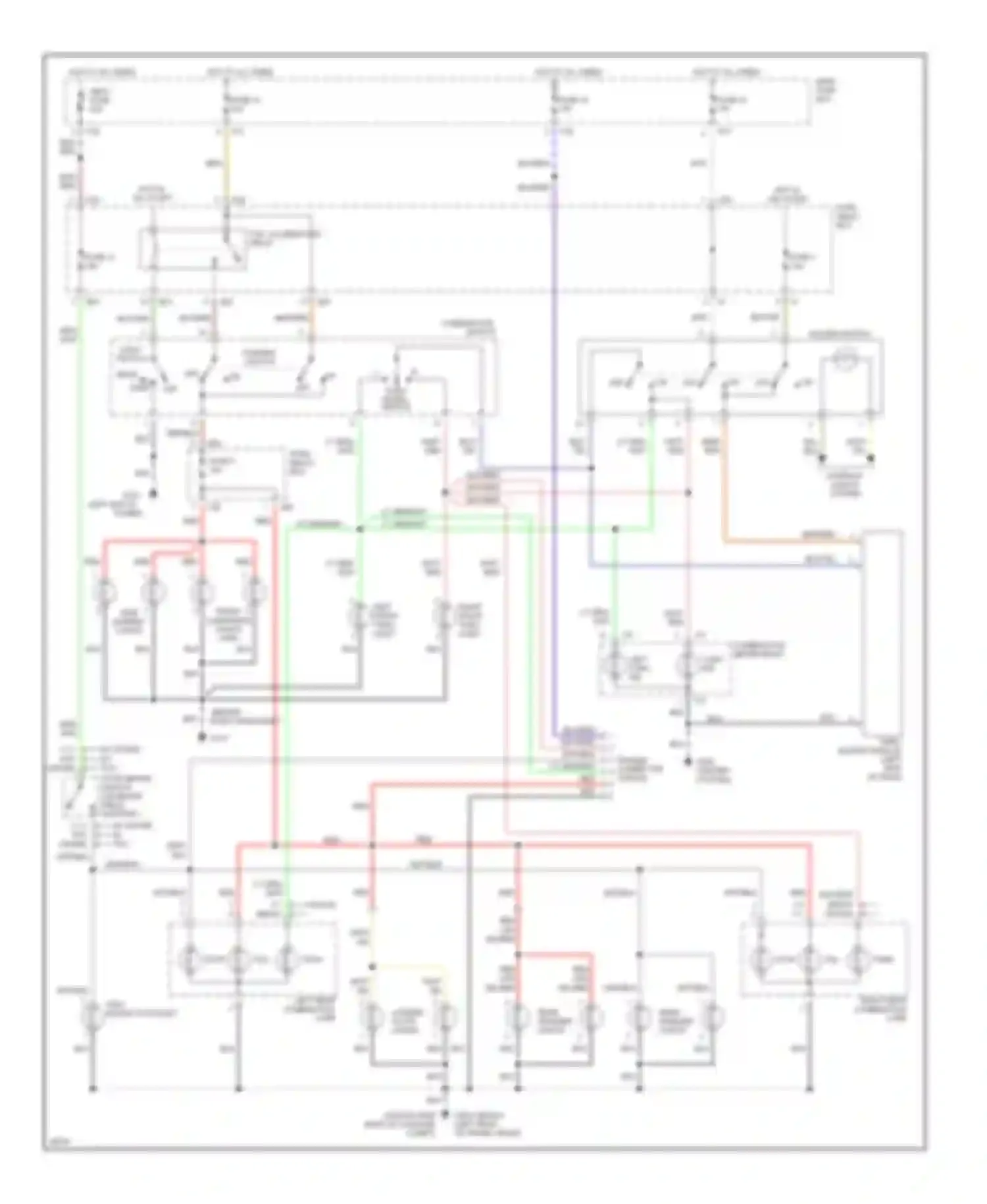 Wiring diagram right rear combination lamp for Subaru Legacy BD/BG/BK (1993-1999) (2 of 2)