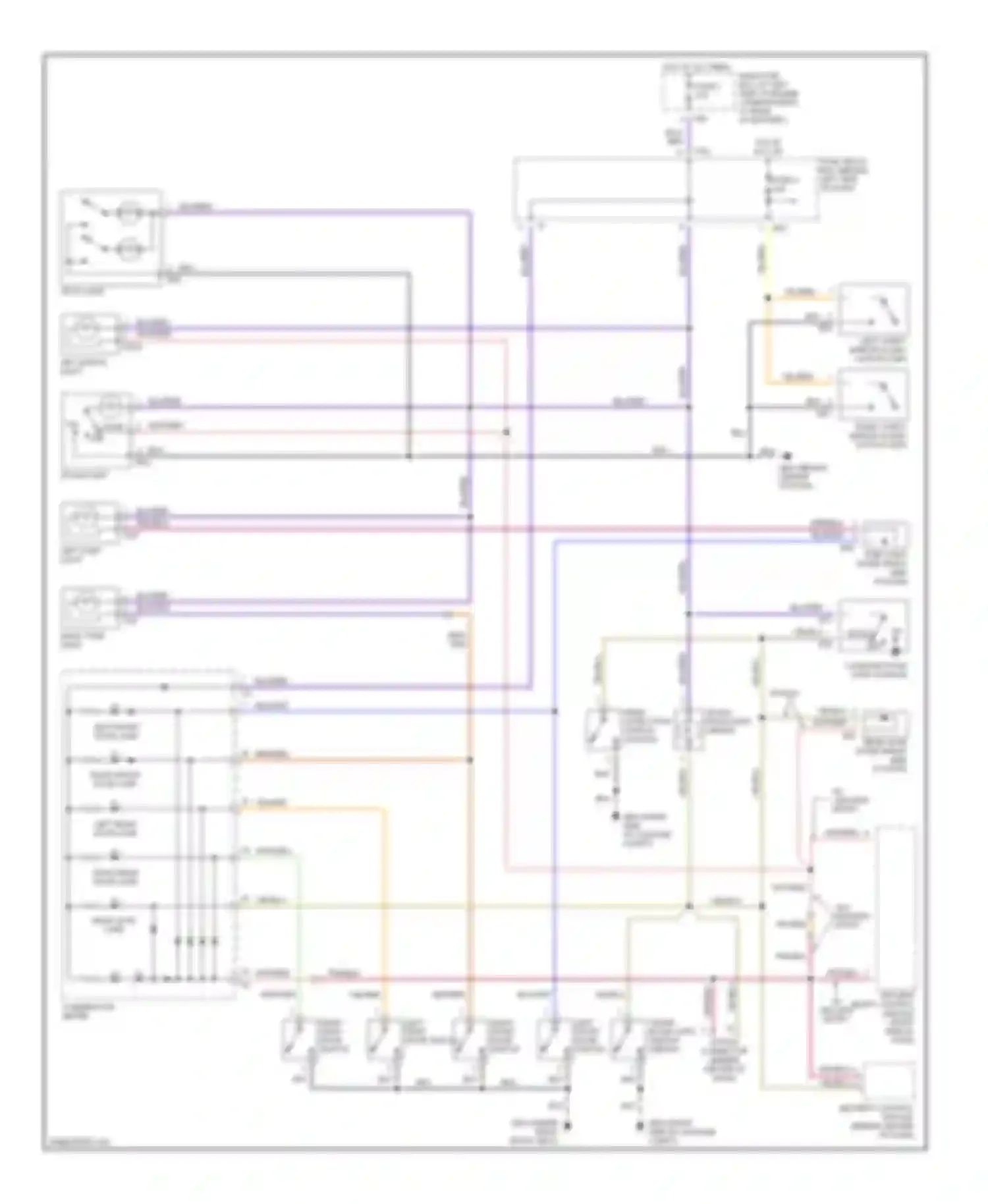 Legacy Subaru BE/BH/BT (1998-2004): Courtesy lamps circuit