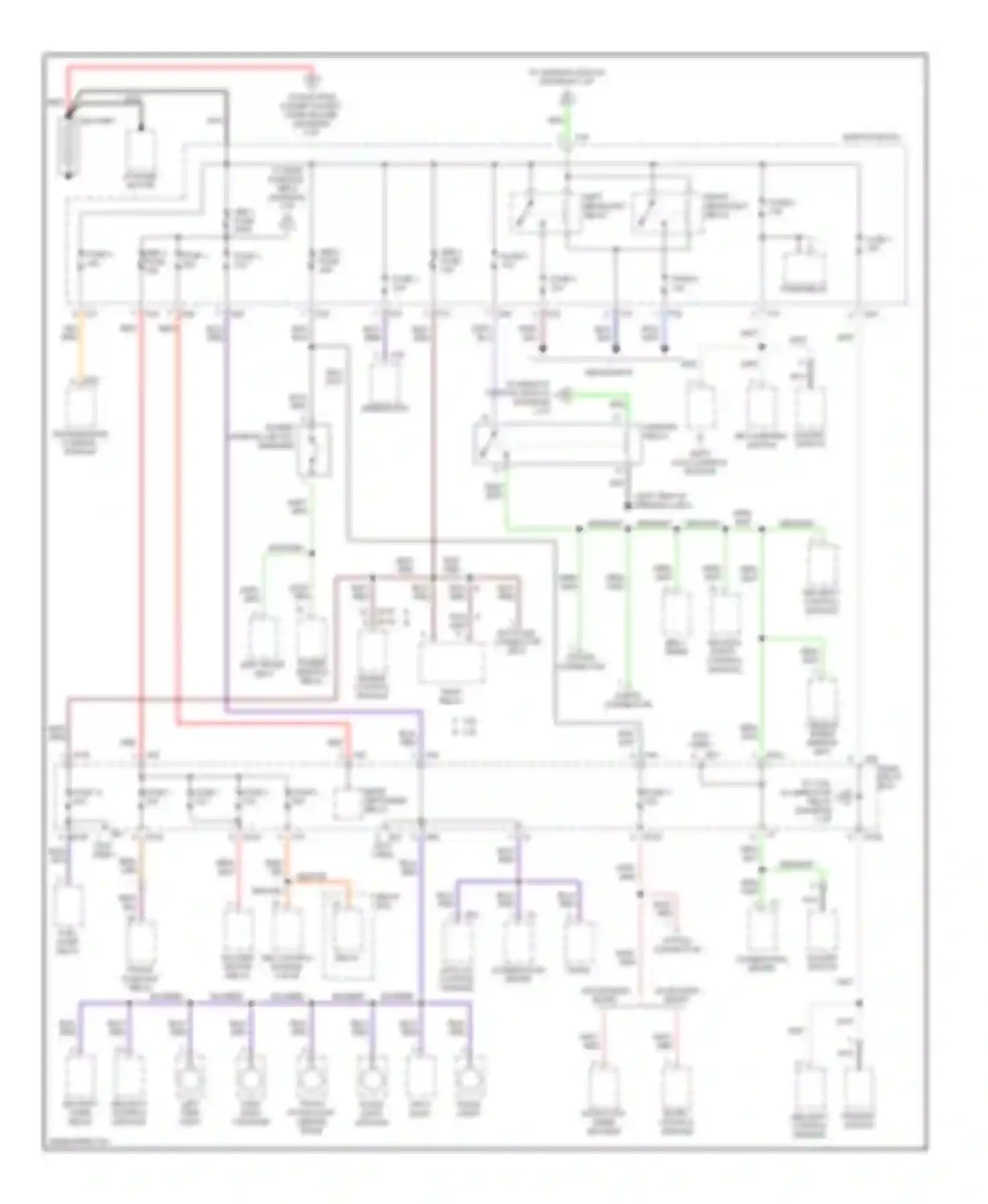 Legacy Subaru BE/BH/BT (1998-2004): Power distribution circuit (1 of 4)