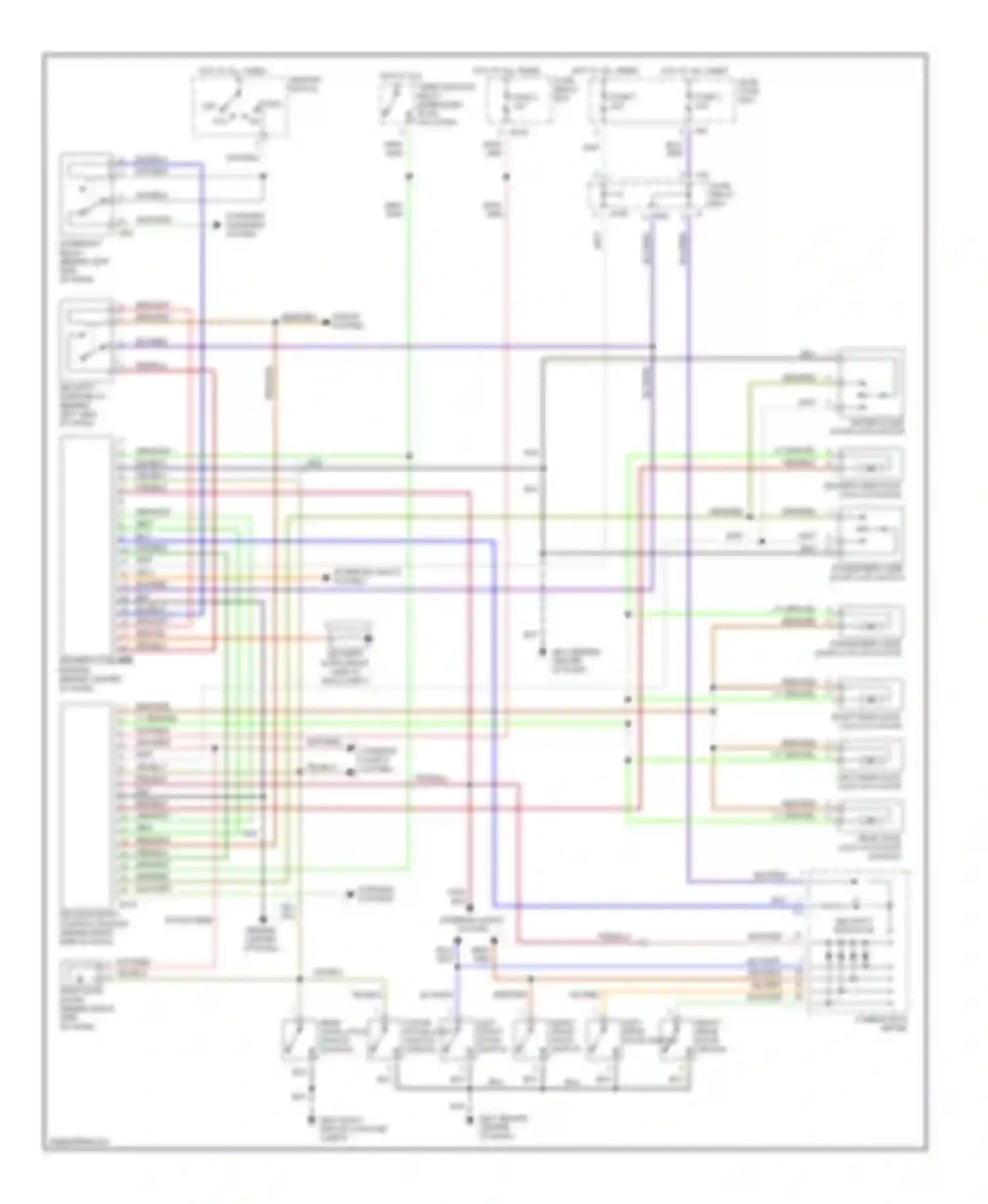 Legacy Subaru BE/BH/BT (1998-2004): Power door lock circuit, with keyless entry