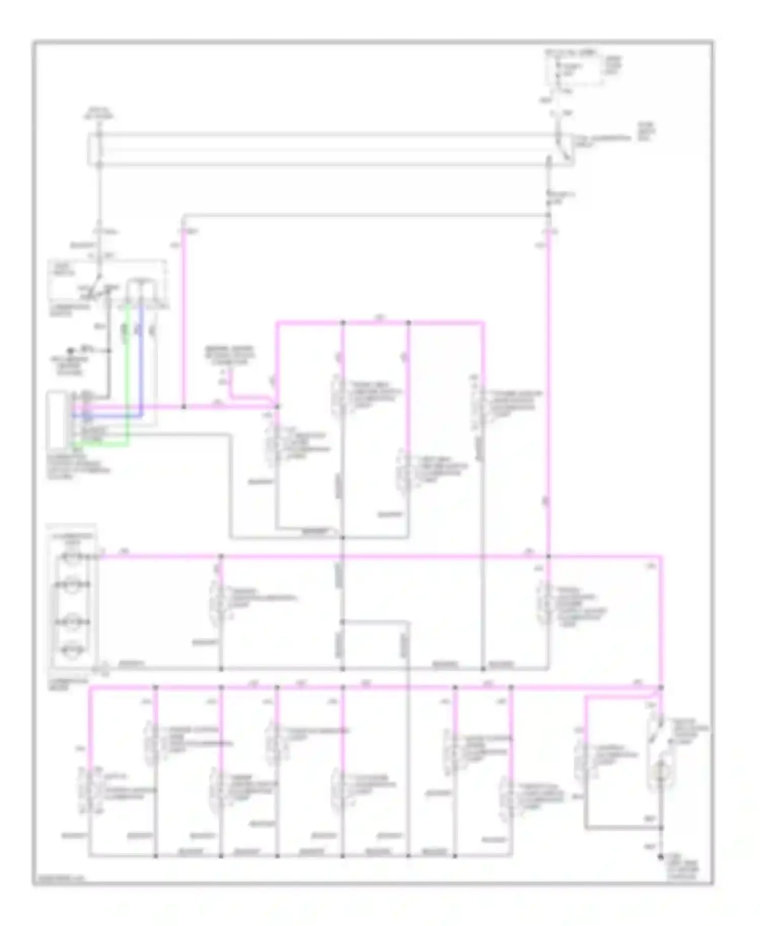 Wiring diagram a/t selector lever illumination light for Subaru Legacy BE/BH/BT (1998-2004) (1 of 1)