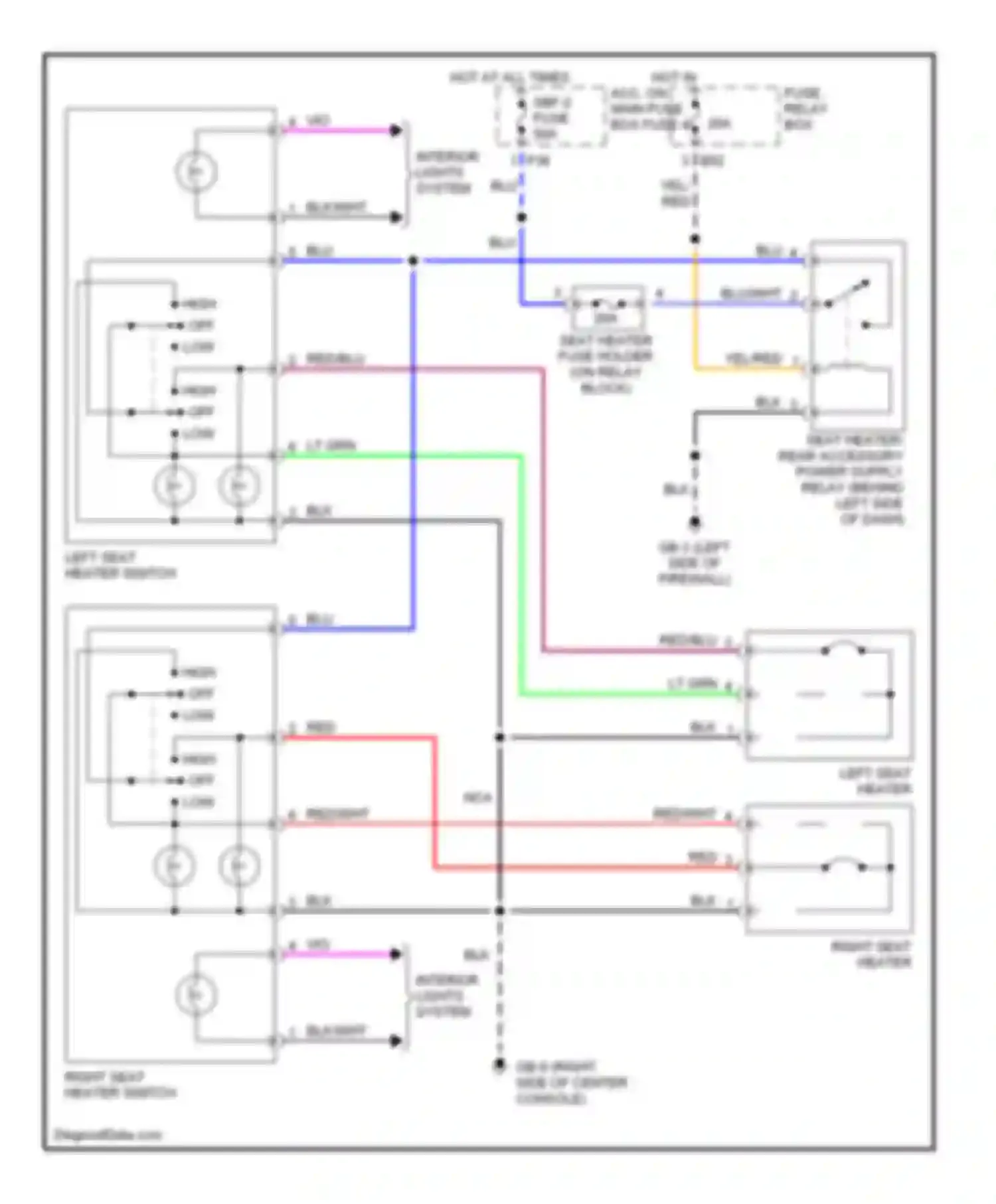 Wiring diagram blk/wht for Subaru Legacy BE/BH/BT (1998-2004) (12 of 24)