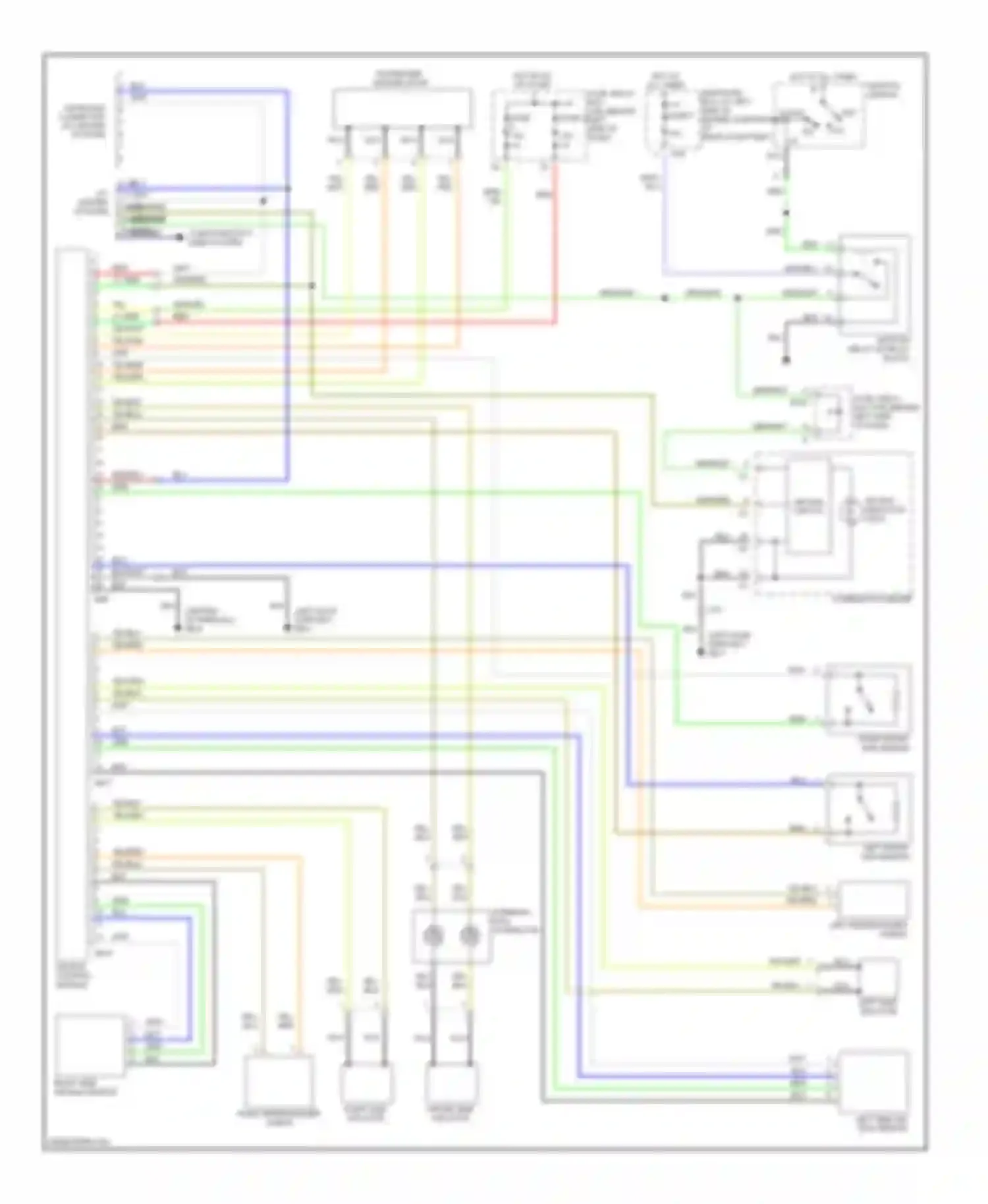 Wiring diagram right side inflator for Subaru Legacy BE/BH/BT (1998-2004) (1 of 1)