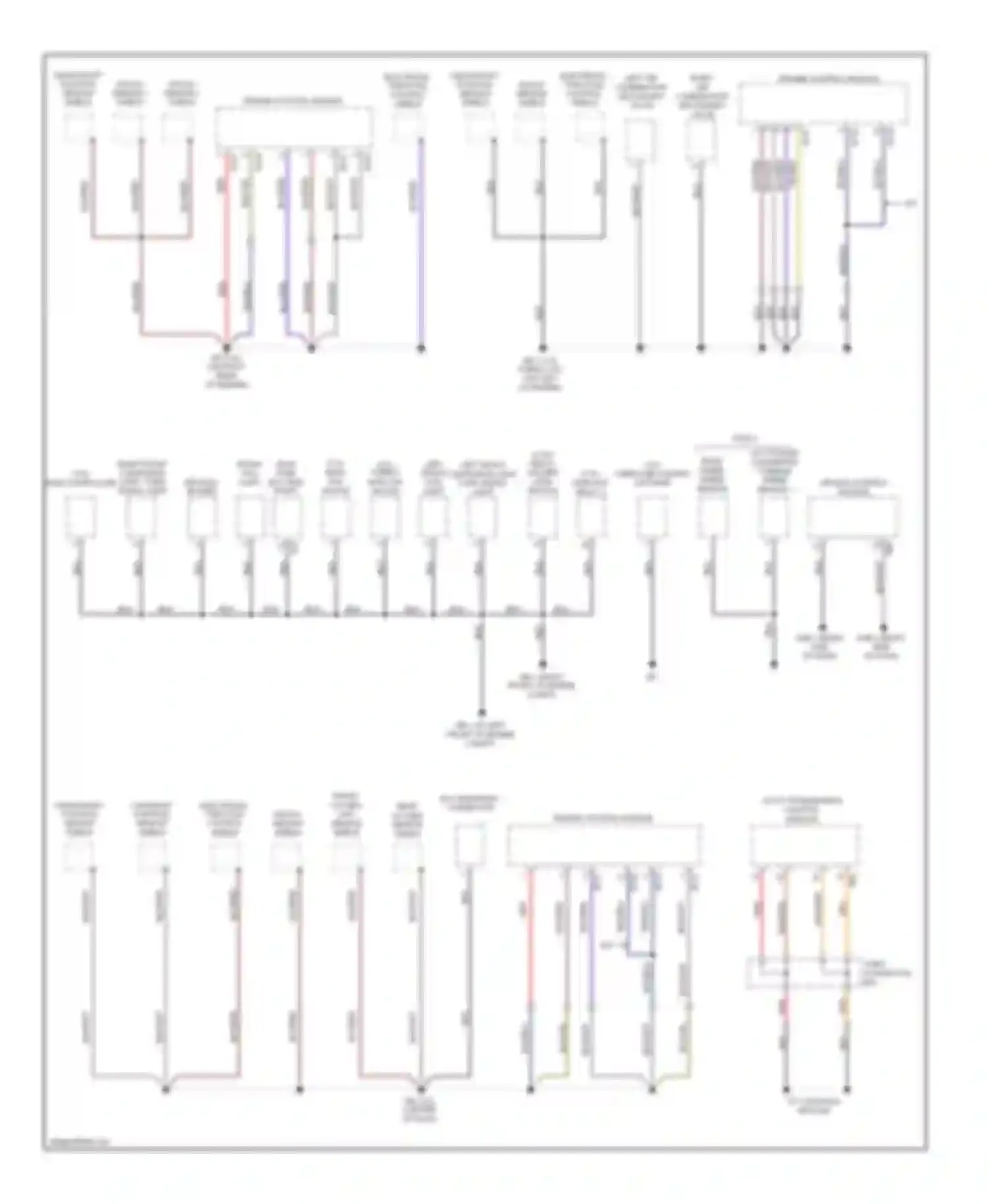 Legacy Subaru BL/BP facelift (2006-2009): Ground distribution circuit (1 of 3)