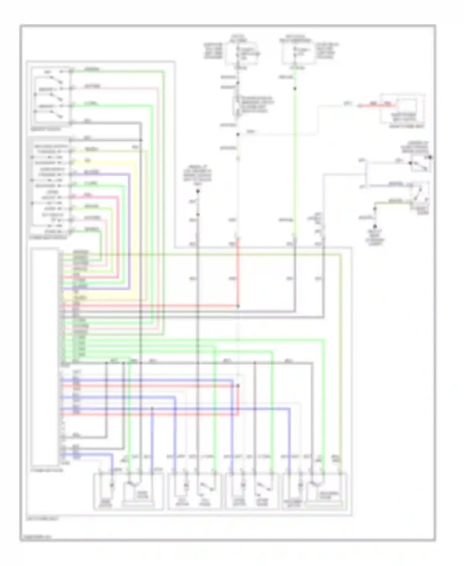 Legacy Subaru BL/BP facelift (2006-2009): Memory systems circuit
