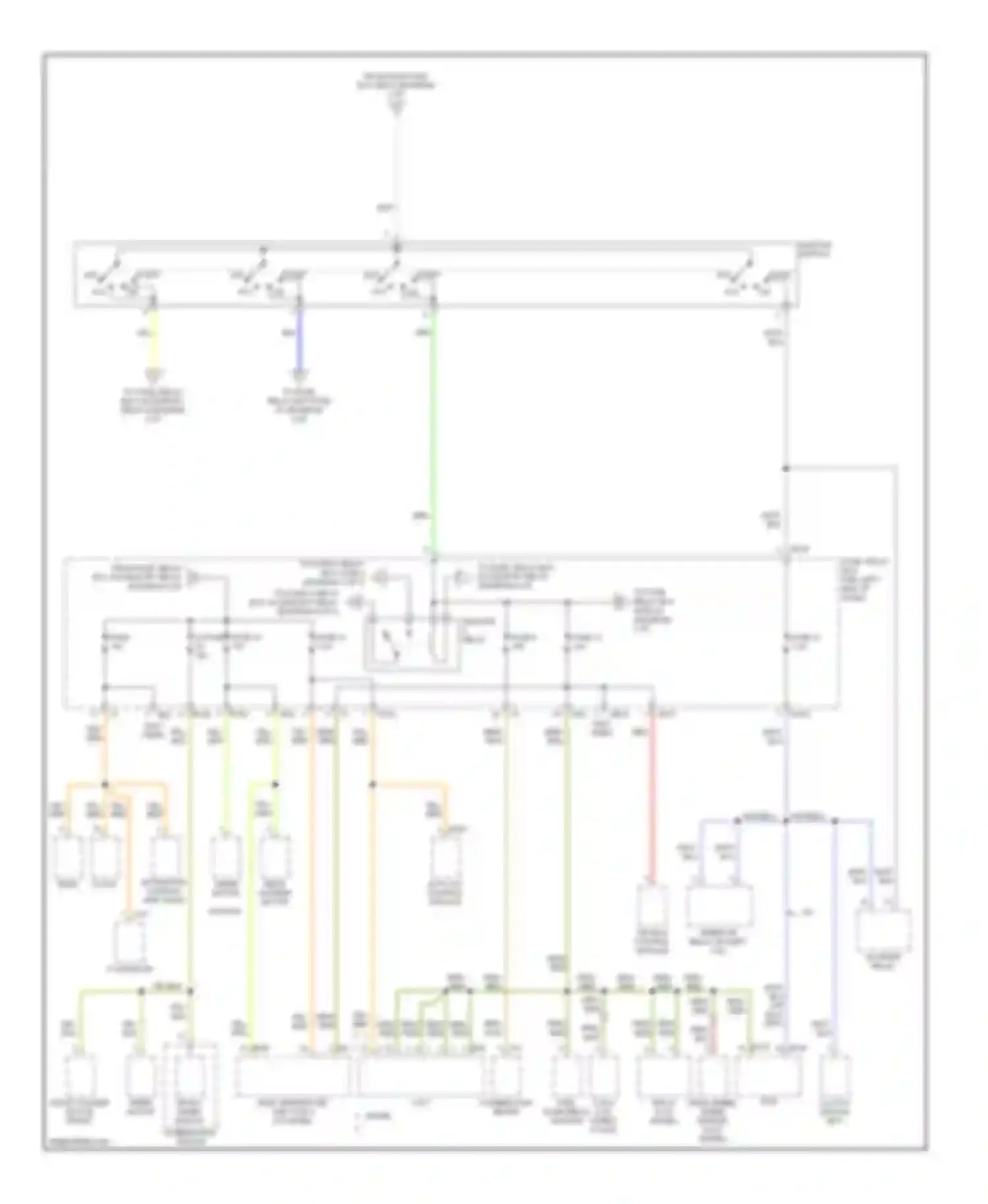Legacy Subaru BL/BP facelift (2006-2009): Power distribution circuit (2 of 5)