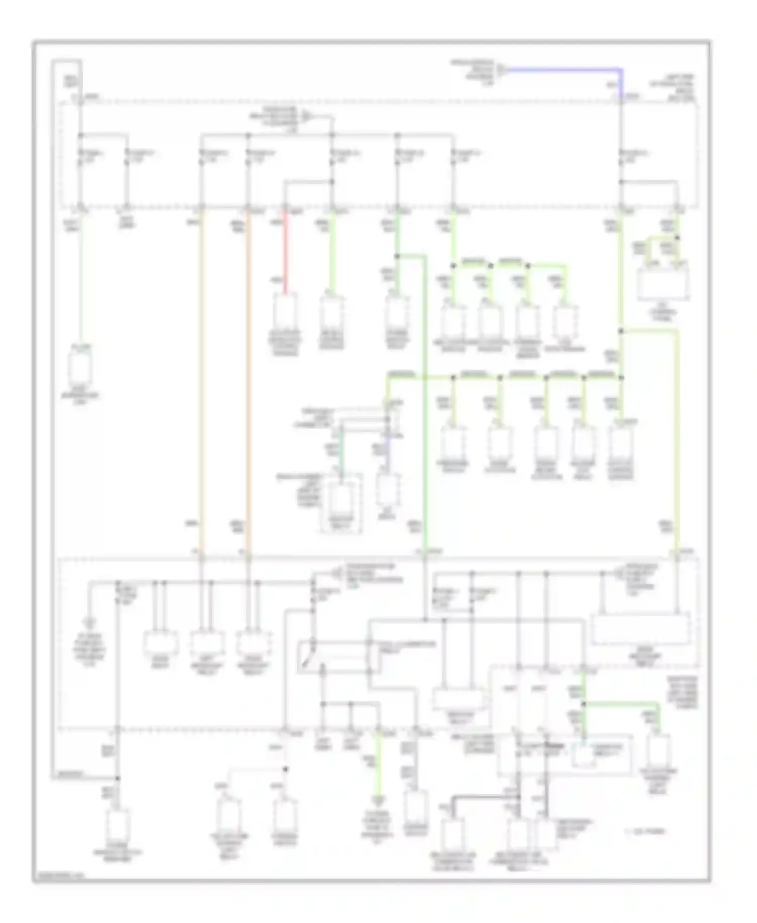 Legacy Subaru BL/BP facelift (2006-2009): Power distribution circuit (3 of 5)