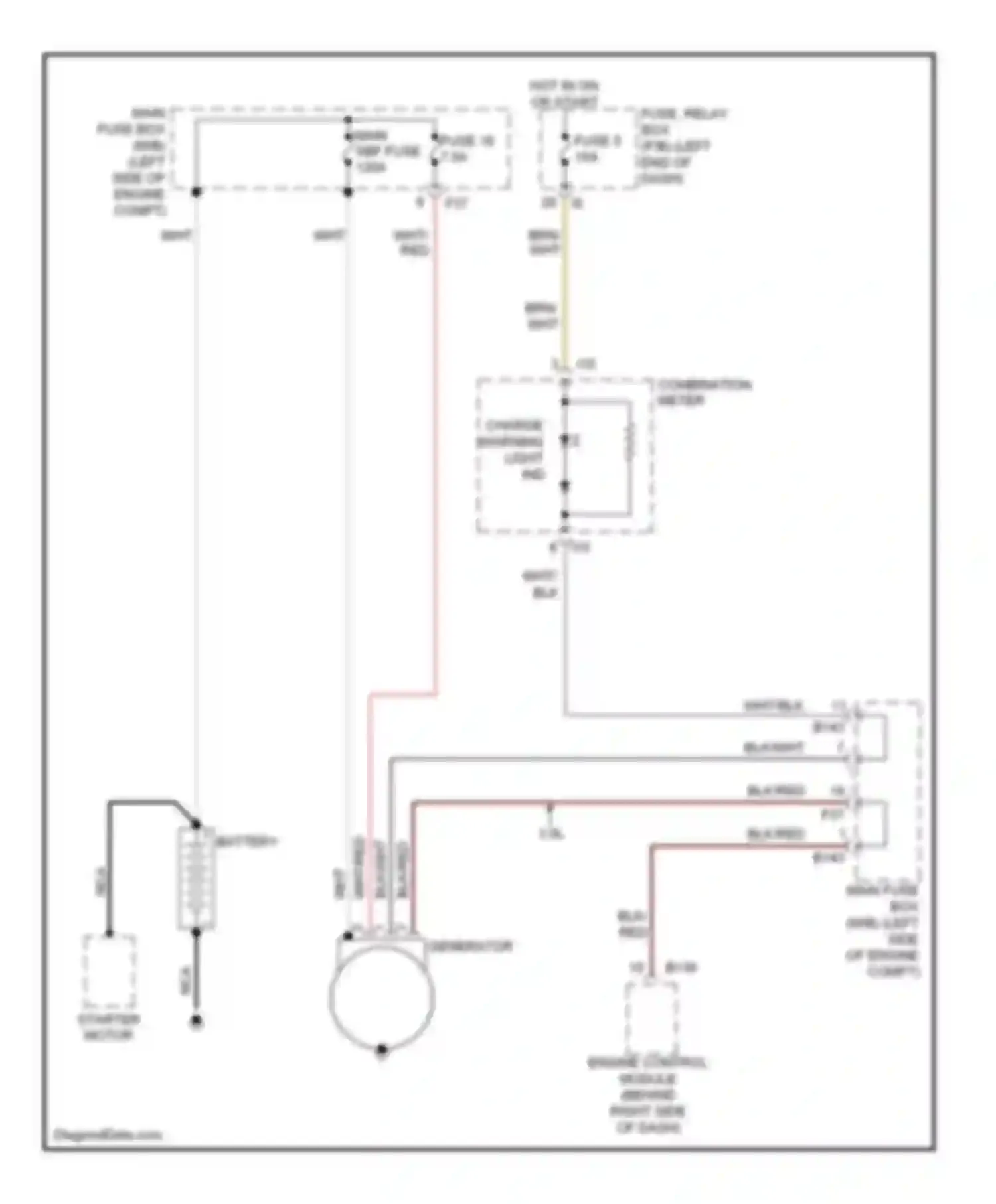 Legacy Subaru BL/BP facelift (2006-2009): Charging circuit