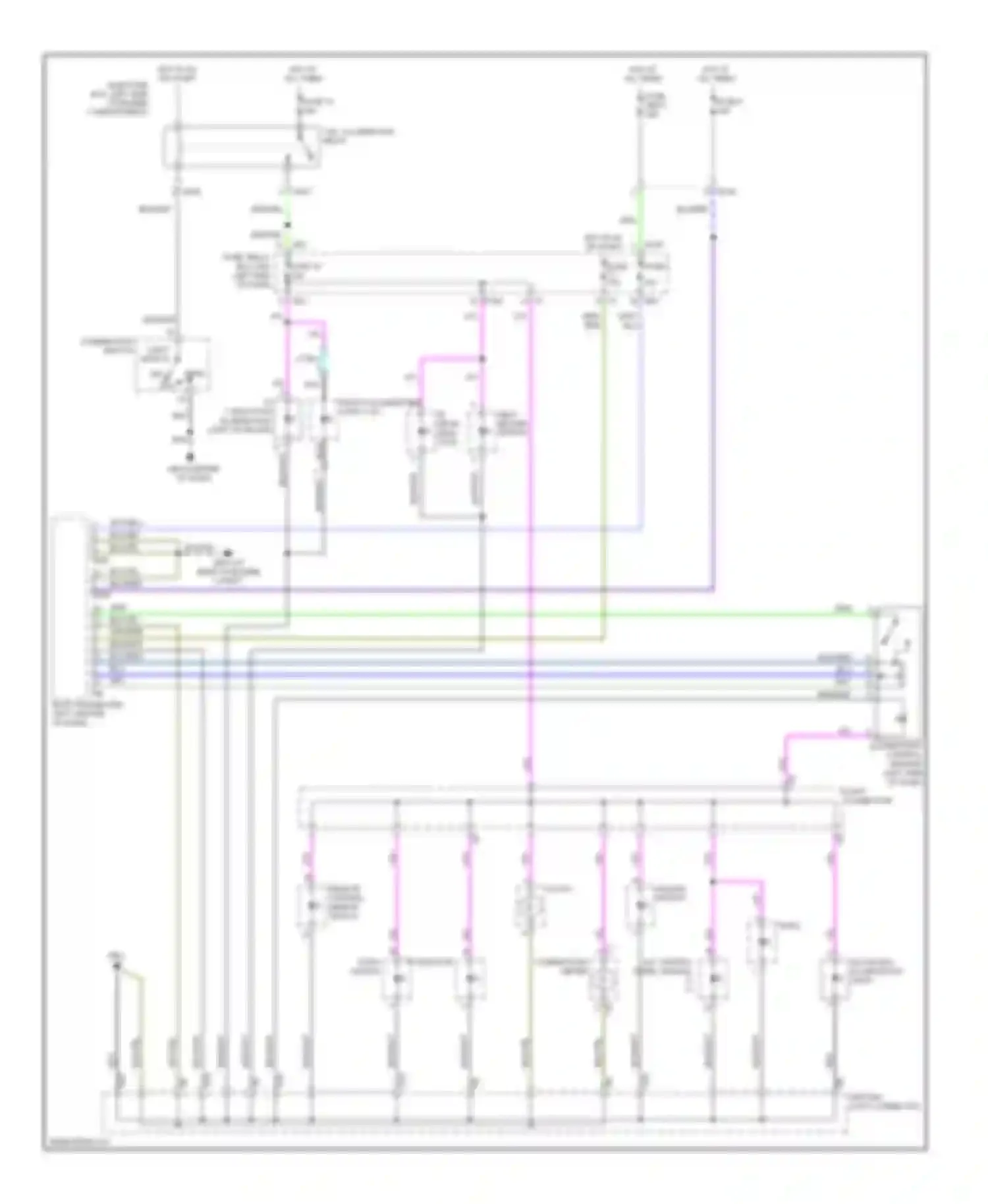Wiring diagram push switch for Subaru Legacy BL/BP facelift (2006-2009) (2 of 2)