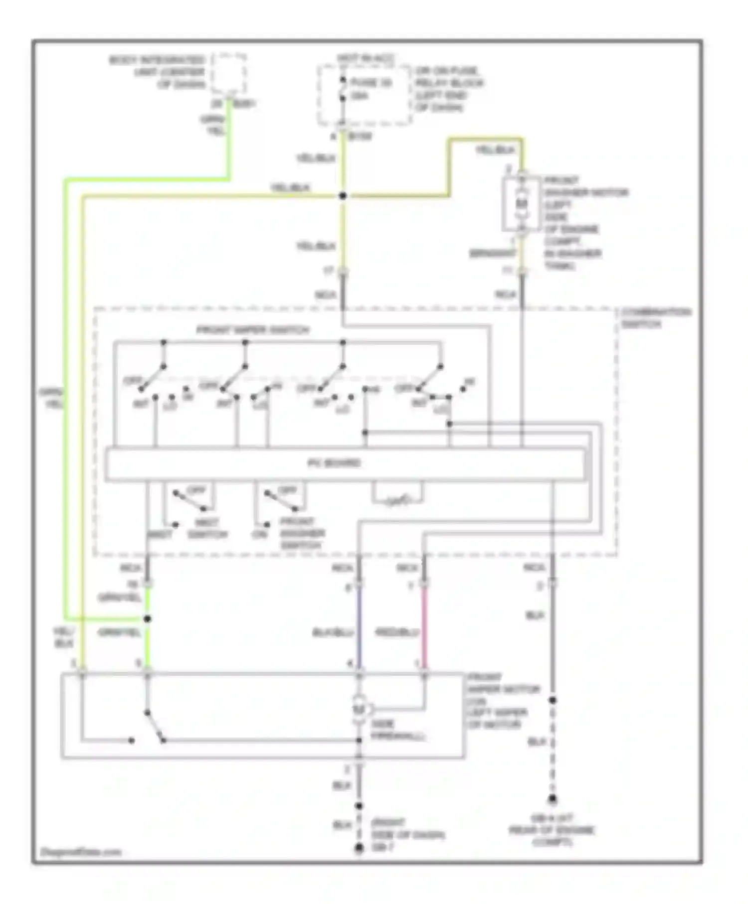 Wiring diagram yel/blk for Subaru Legacy BL/BP facelift (2006-2009) (21 of 24)