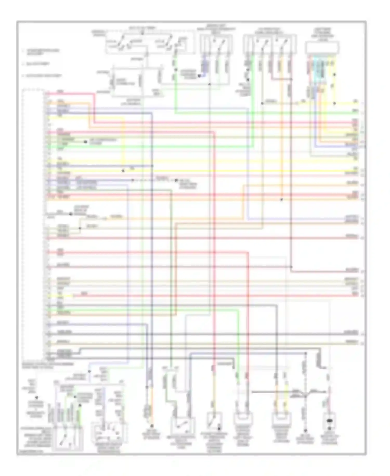 Legacy Subaru BL/BP (2003-2006): Wiring diagram engine performance 2.5l, without low emissions (1 of 3)