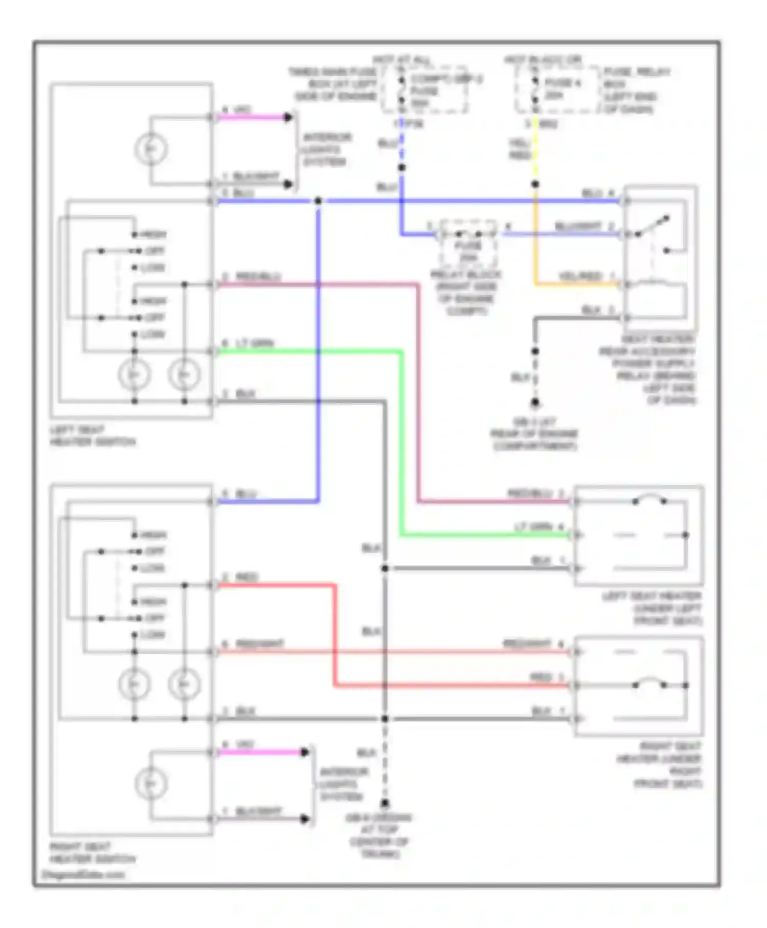Wiring diagram high off low for Subaru Legacy BL/BP (2003-2006) (1 of 1)