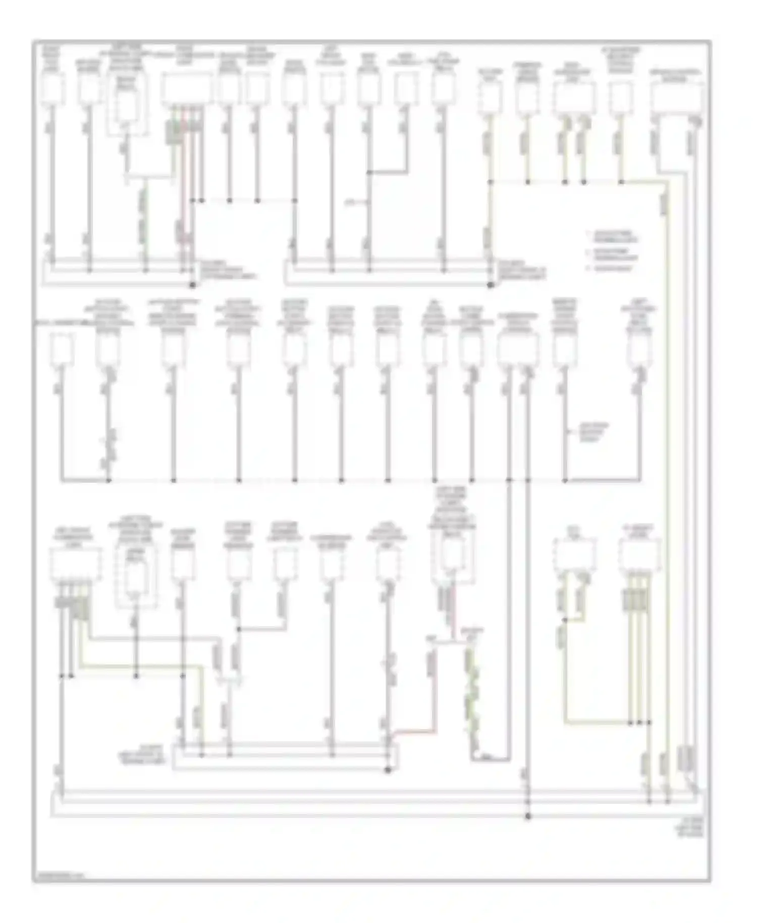 Legacy Subaru BM/BR facelift (2012-2014): Ground distribution circuit (1 of 4)